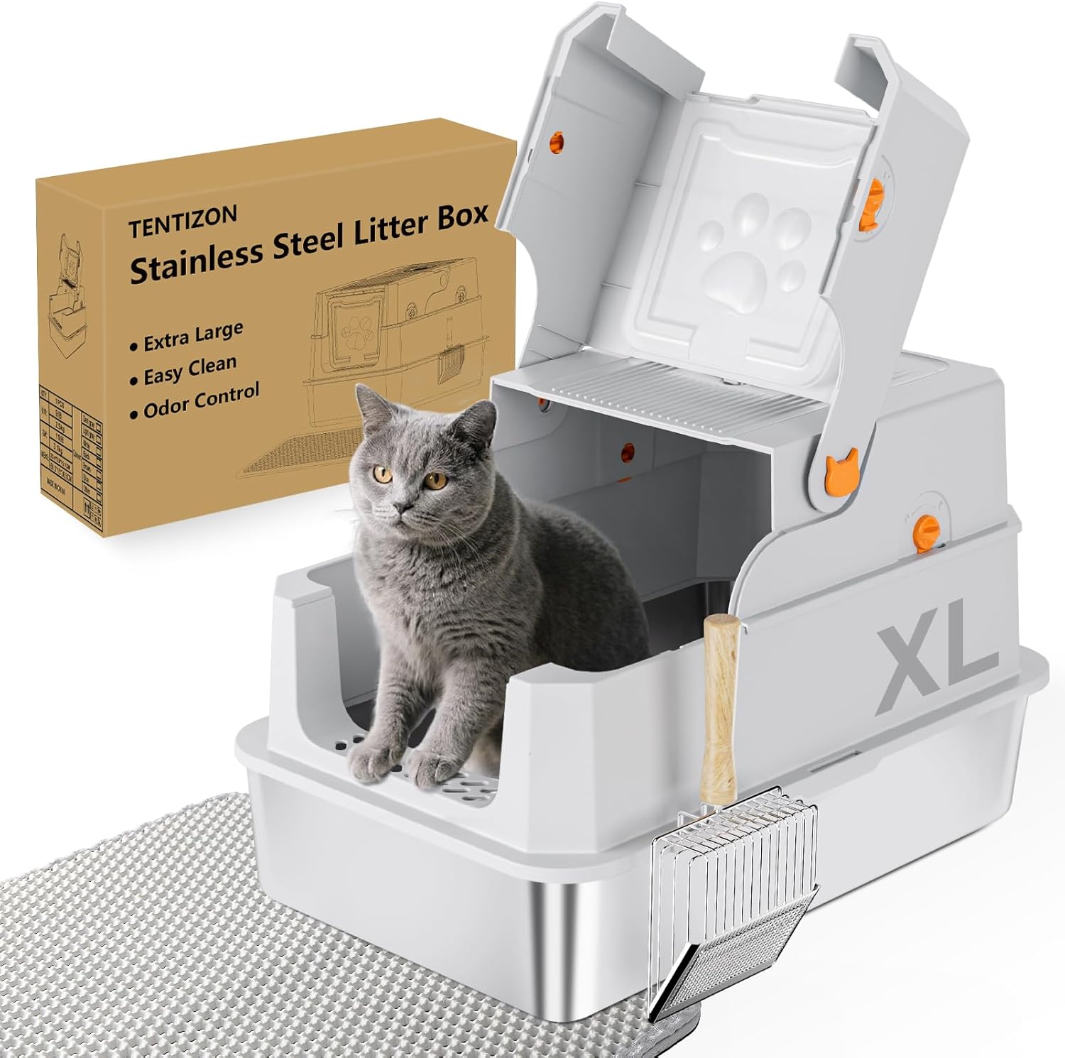 cat litter box easy clean