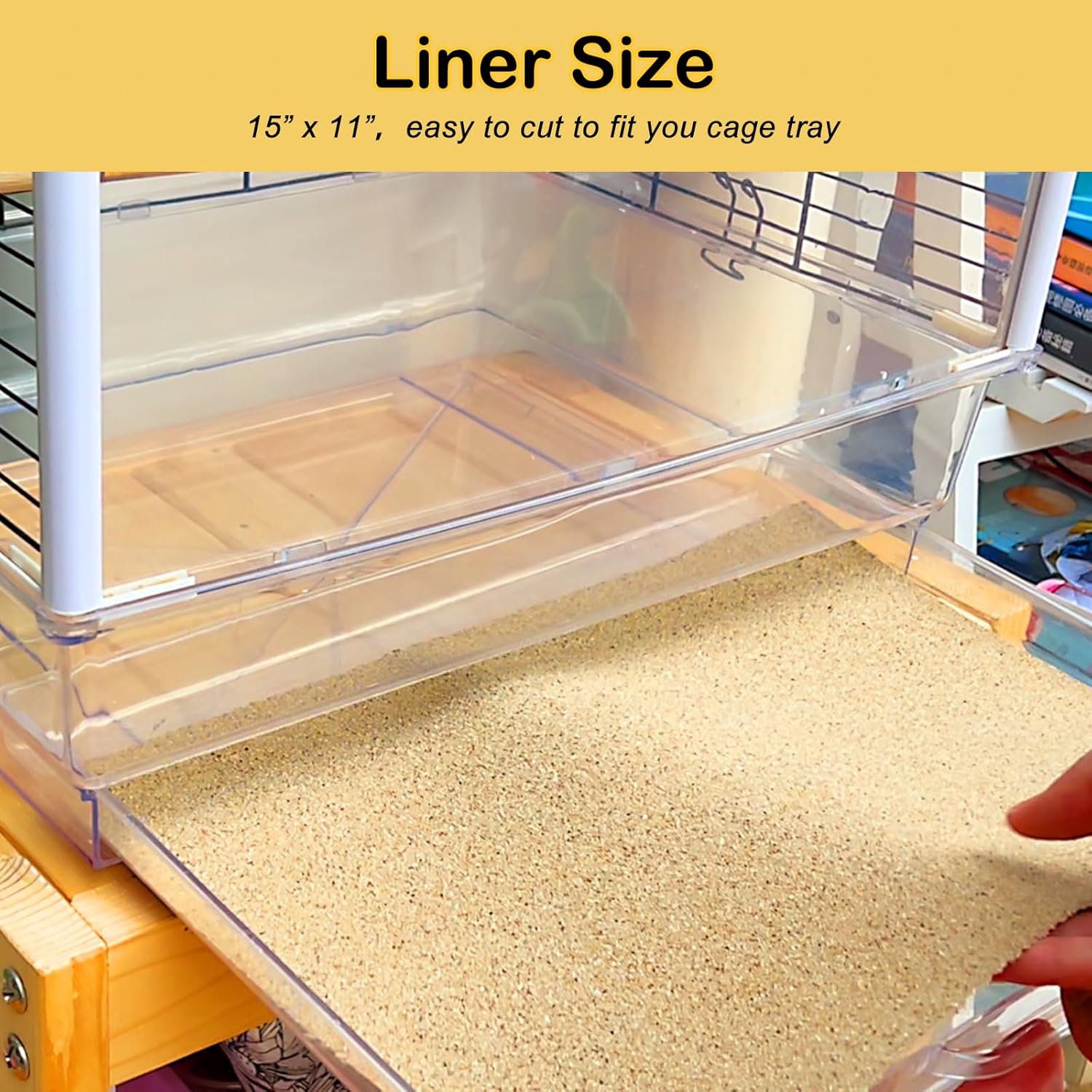 S&X Bird Cage Liner 30-Pack 15” x 11” Gravel Paper for Bird Cage | Sand Sheets for Easier Cleaning and Bird Health - Happypetzone.online - Image 5