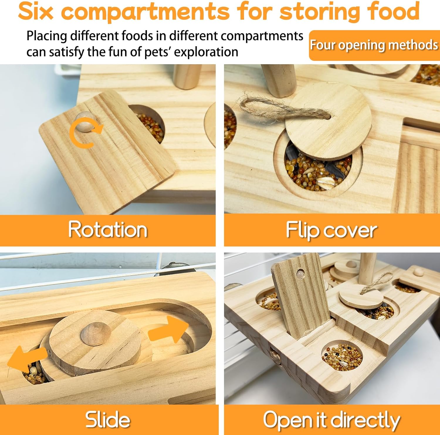 Bird Foraging Toys Parrot Enrichment Puzzle Toy Bird Playground Exploring Platform with Perch Chewing Toy for Small Birds Parakeet Cockatoo Budgie - Happypetzone.online - Image 3