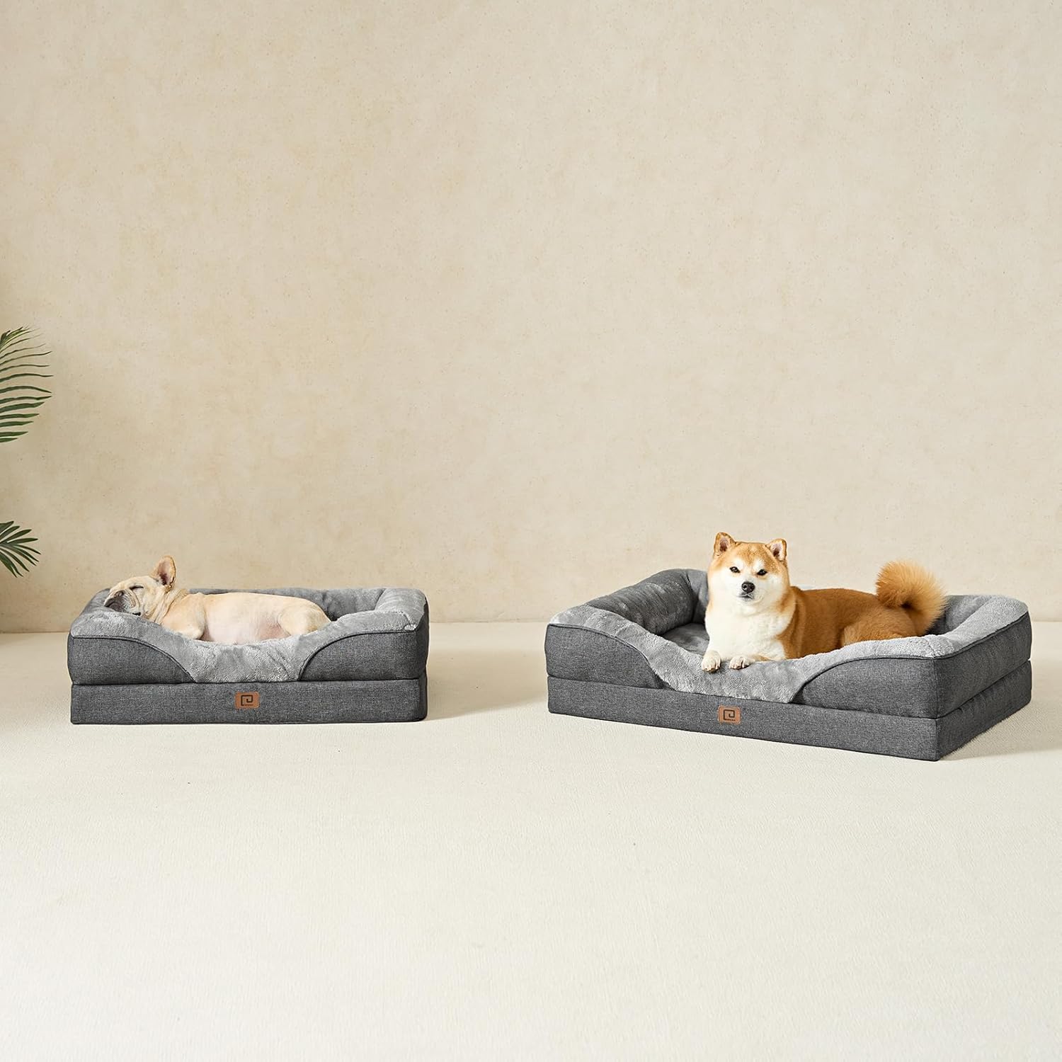 EHEYCIGA Orthopedic XL Dog Bed for Large Sized Dog, 42x30x7.5 Inch Extra Large Memory Foam Dog Couch Bed with Sides, Waterproof Liner & Washable Removable Cover, Bolster Pet Sofa, Grey - Happypetzone.online - Image 9