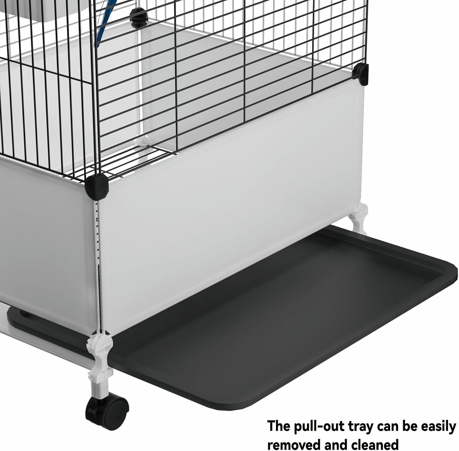 STILLCOVE Medium Flight Bird Cage, Black Parakeet Cages with Rolling Stand & Wheels, Wide Birdcage for Parrots Cockatiels Conure Budgie Canary Finch Lovebird - Happypetzone.online - Image 7