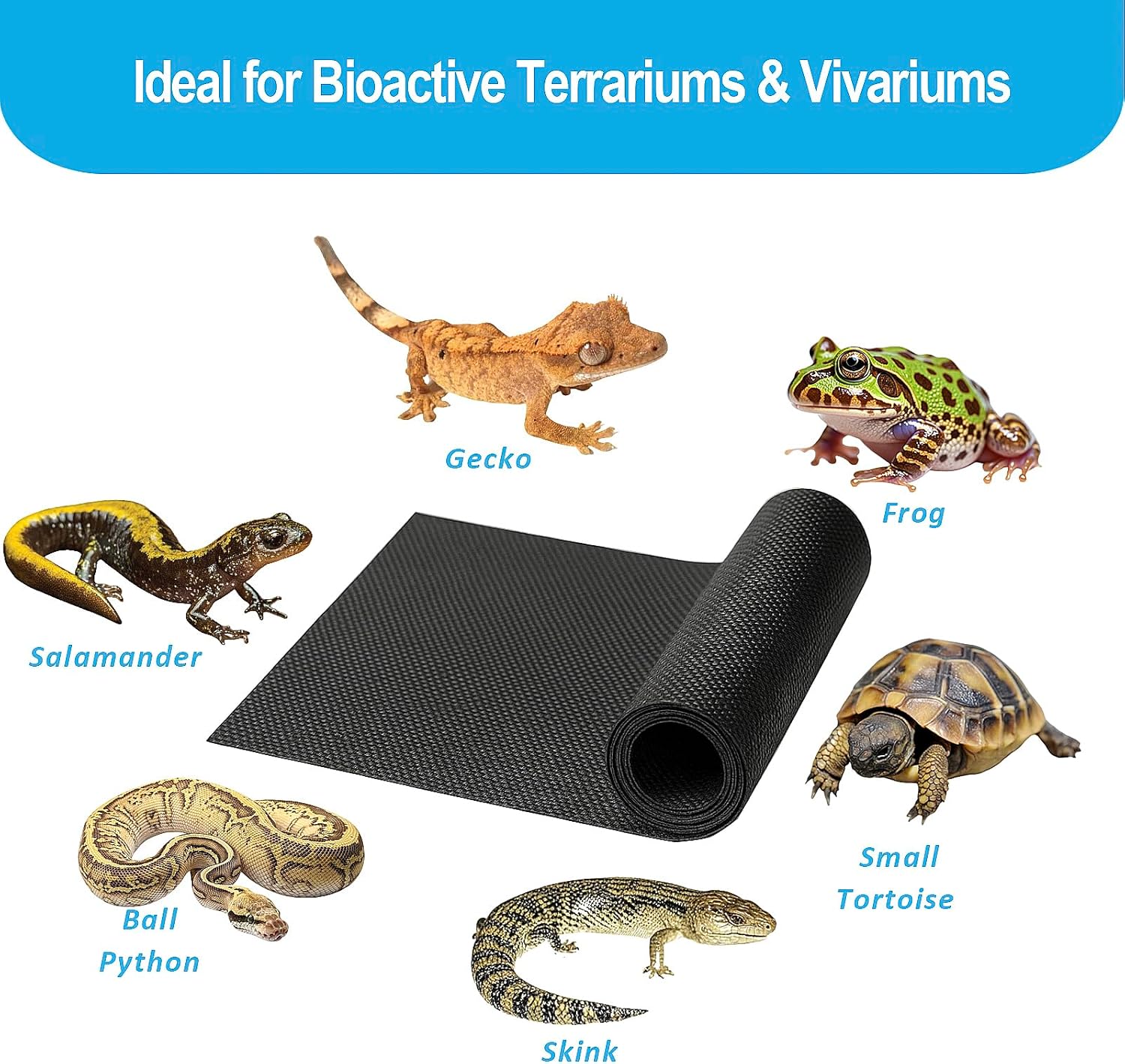 2Pcs 36"x18"Reptile Terrarium Substrate Barriers, Bioactive Terrarium Supplies, Reptile Tank Accessories for Geckos, Snakes, Lizards, Frogs, Tarantula, Newts, Salamanders, Skinks - Happypetzone.online - Image 6