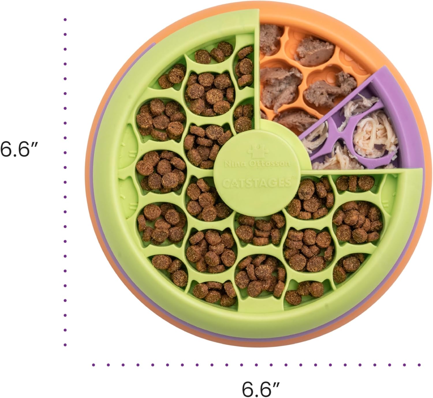 Catstages Kitty Lickin' Layers Interactive Cat Slow Feeder Treat Puzzle Toy, Dry or Wet Food, Mental Stimulation, Foraging Toy with 80+ Compartments - Happypetzone.online - Image 9