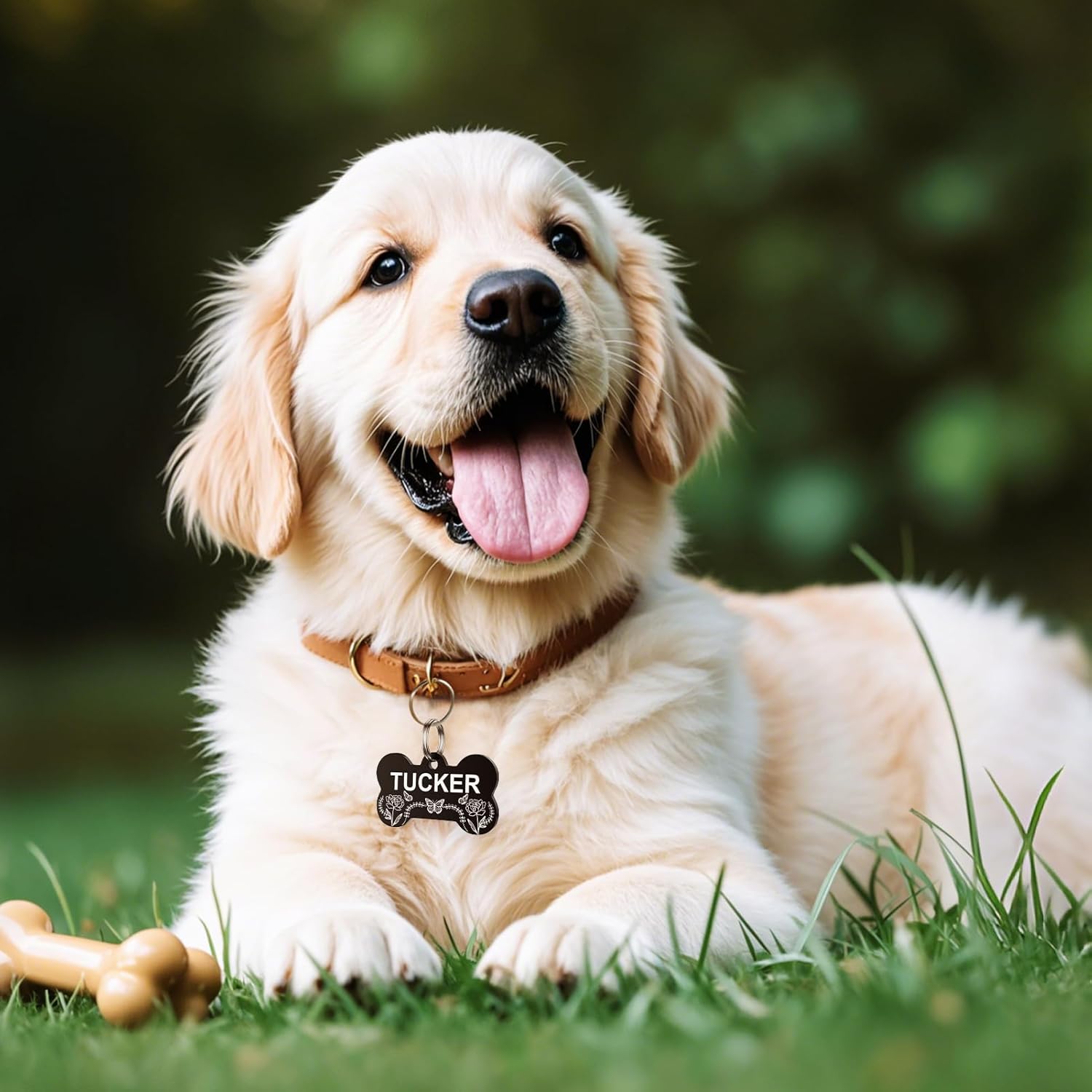 YEHANTI Dog Tags Personalized for Pets with Name Pattern Art Design - Engraved with Laser - Stainless Steel Cats Dogs ID Tags - Stylish Dog Collar Accessories (Bone) - Happypetzone.online - Image 6