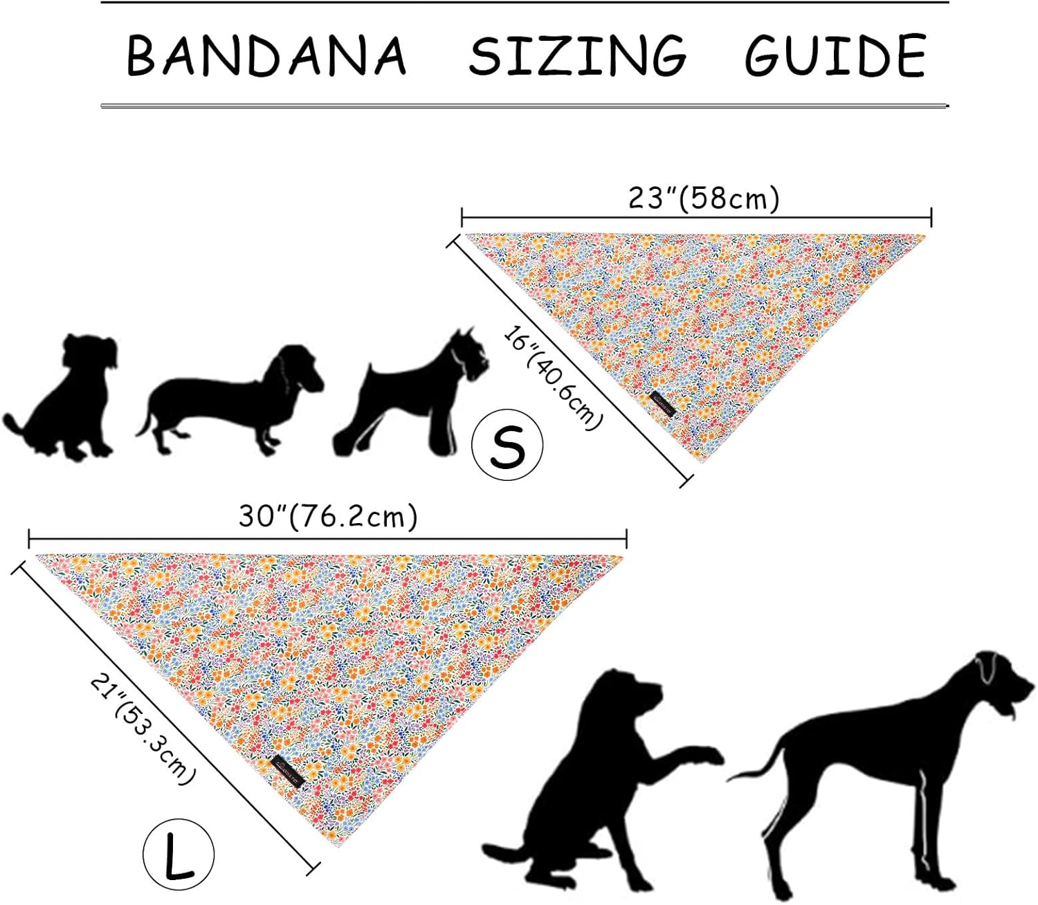 ARING PET Girl Dog Bandana, Spring Summer Daisy Floral Pet Bandana Scarf Triangle Bibs for Puppy Small Medium Large Dogs-L - Happypetzone.online - Image 7