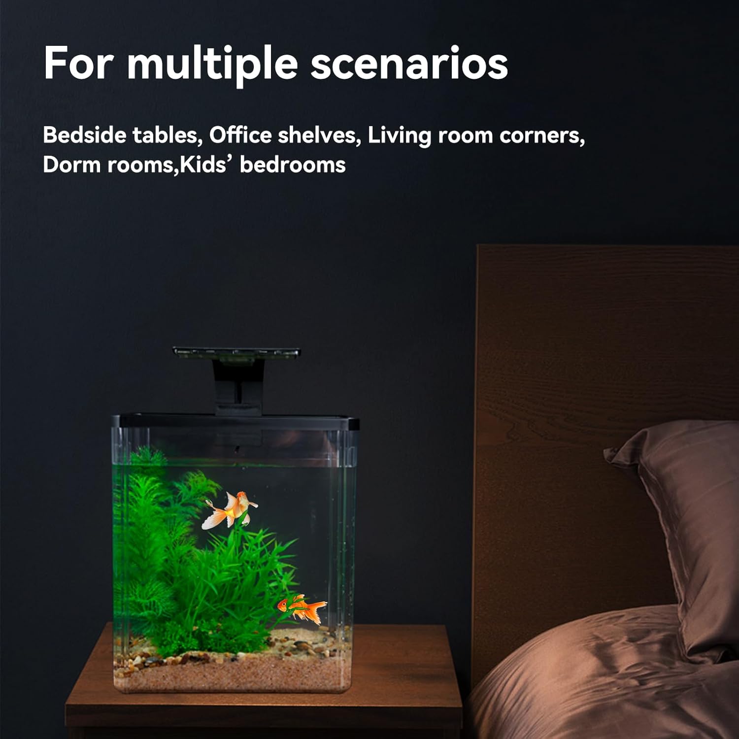 1.5 Gallon Aquarium Starter Kits - Plastic Fish Tank Kit Clear Beta Fish Tank Small with Filteration Oxygenation, Water Circulation, Lighting - Beginner's Gift for Guppy, Shrimp, Goldfish - Happypetzone.online - Image 7