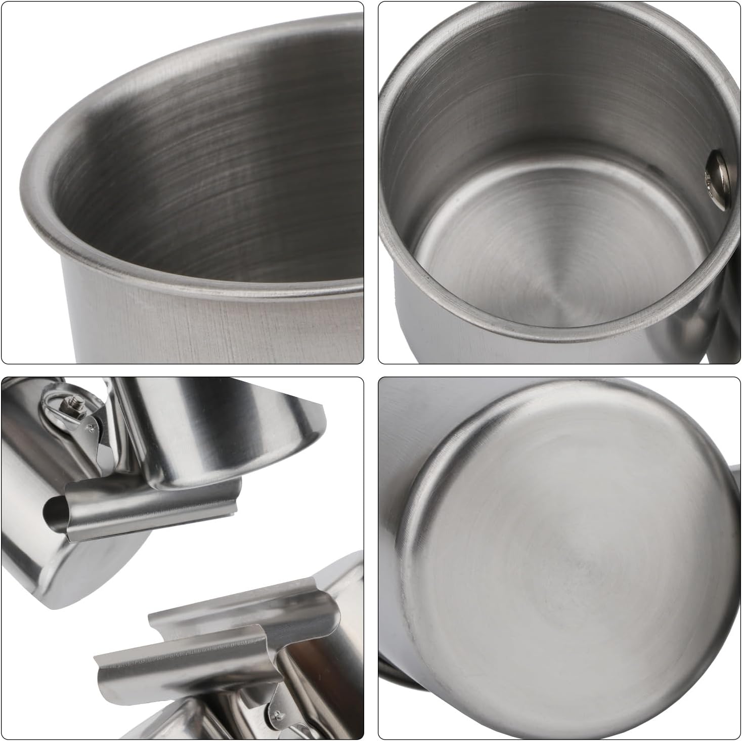 Hypeety Bird Parrot Feeding Double Cups Stainless Steel Food Water Bowls with Clip Bird Seed Feeder Cups Hanging Bowl Cage Stand Accessories - Happypetzone.online - Image 5