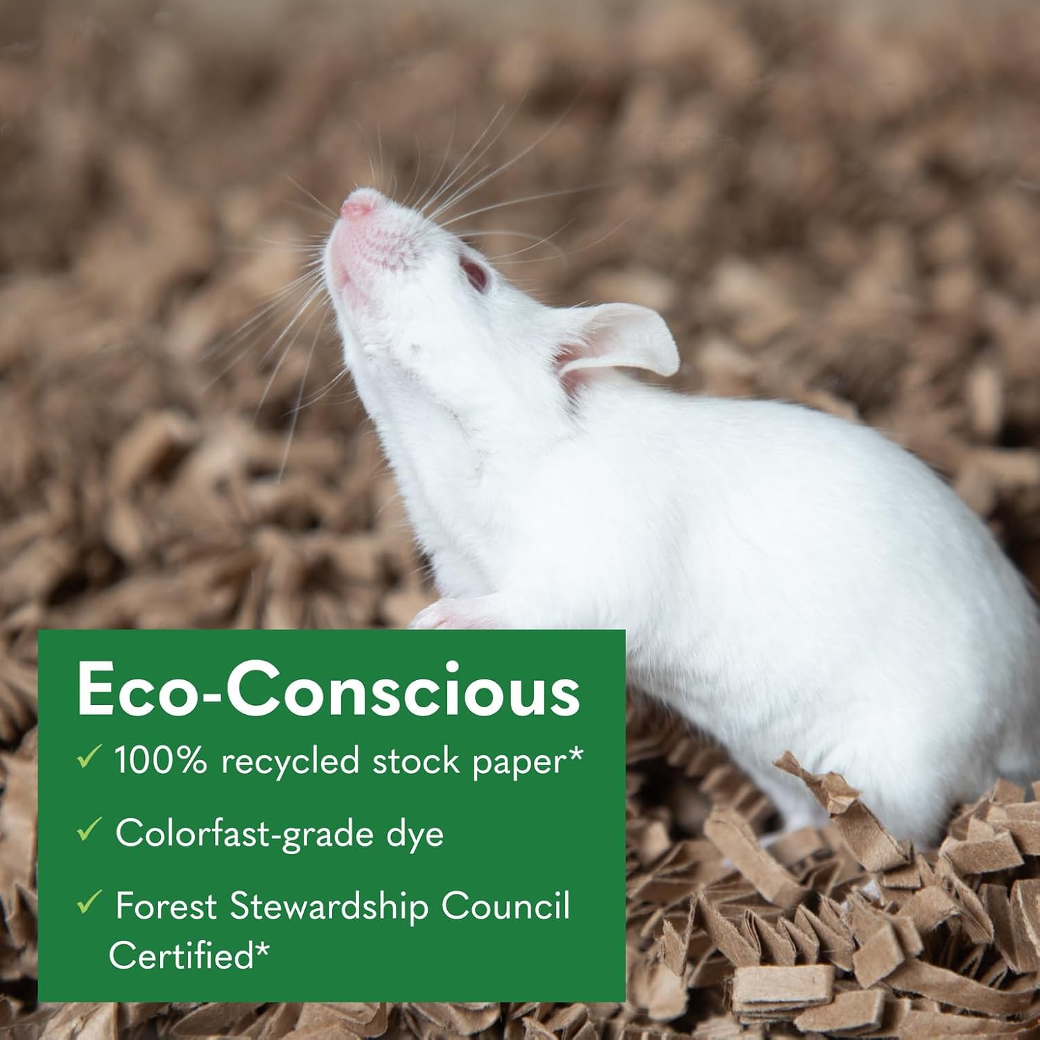 ECO Bedding 99% Dust Free Paper Bedding for Small Pets, Eco Natural Bag, 4.5 lb (Expands to 125 L) - Happypetzone.online - Image 4