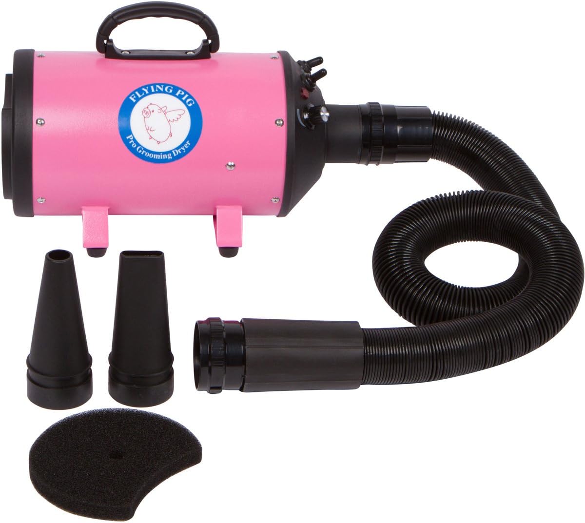 Flying Pig High Velocity Dog Pet Grooming Dryer w/Heater (Model: Flying One, Pink) - Happypetzone.online - Image 3