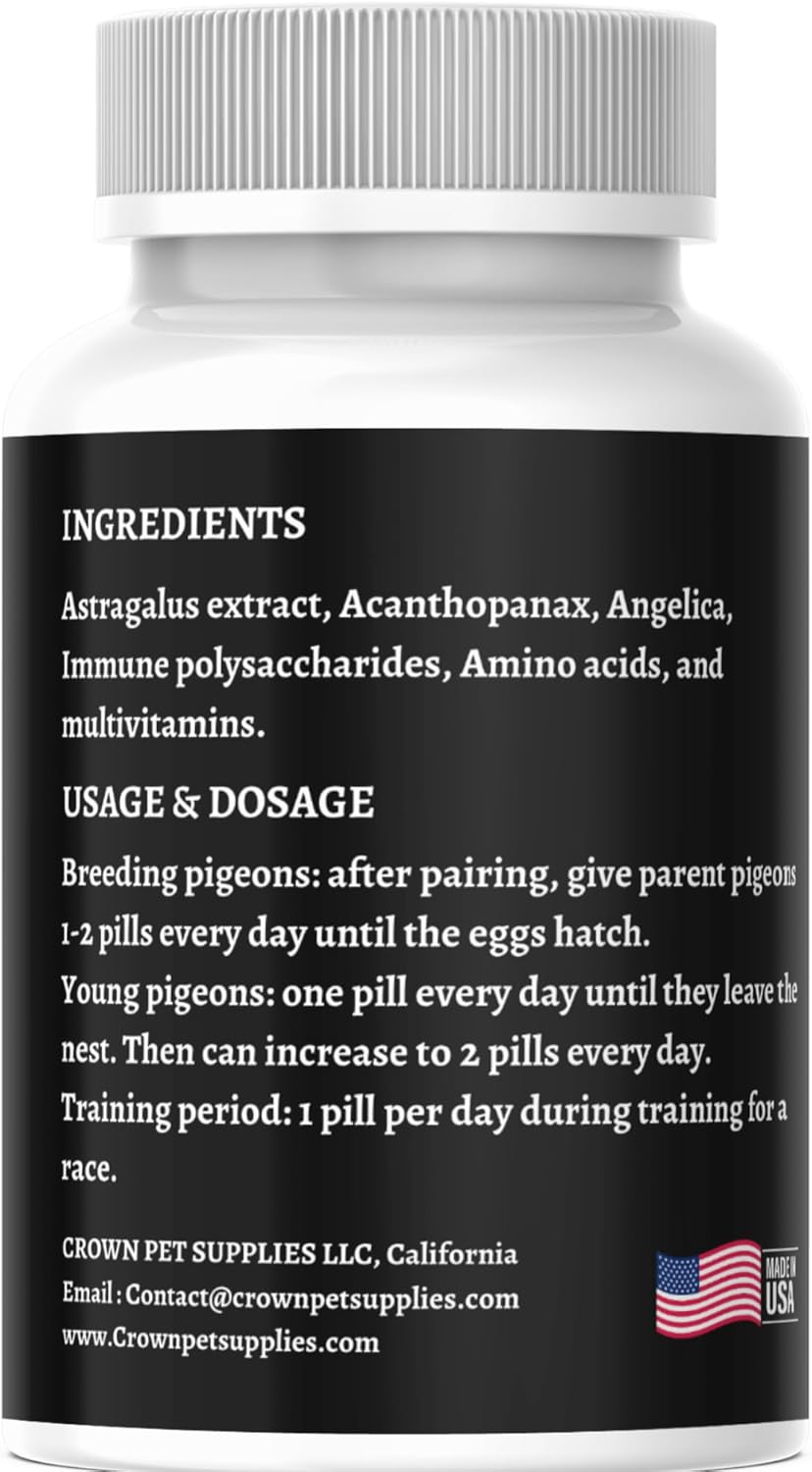 Treasure Pills for Pigeons – Fertility Support, Growth Booster & Immune System Enhancer – Natural Supplement for Racing, Breeding & Young Pigeons – Vitamins for Health & Performance - Happypetzone.online - Image 2