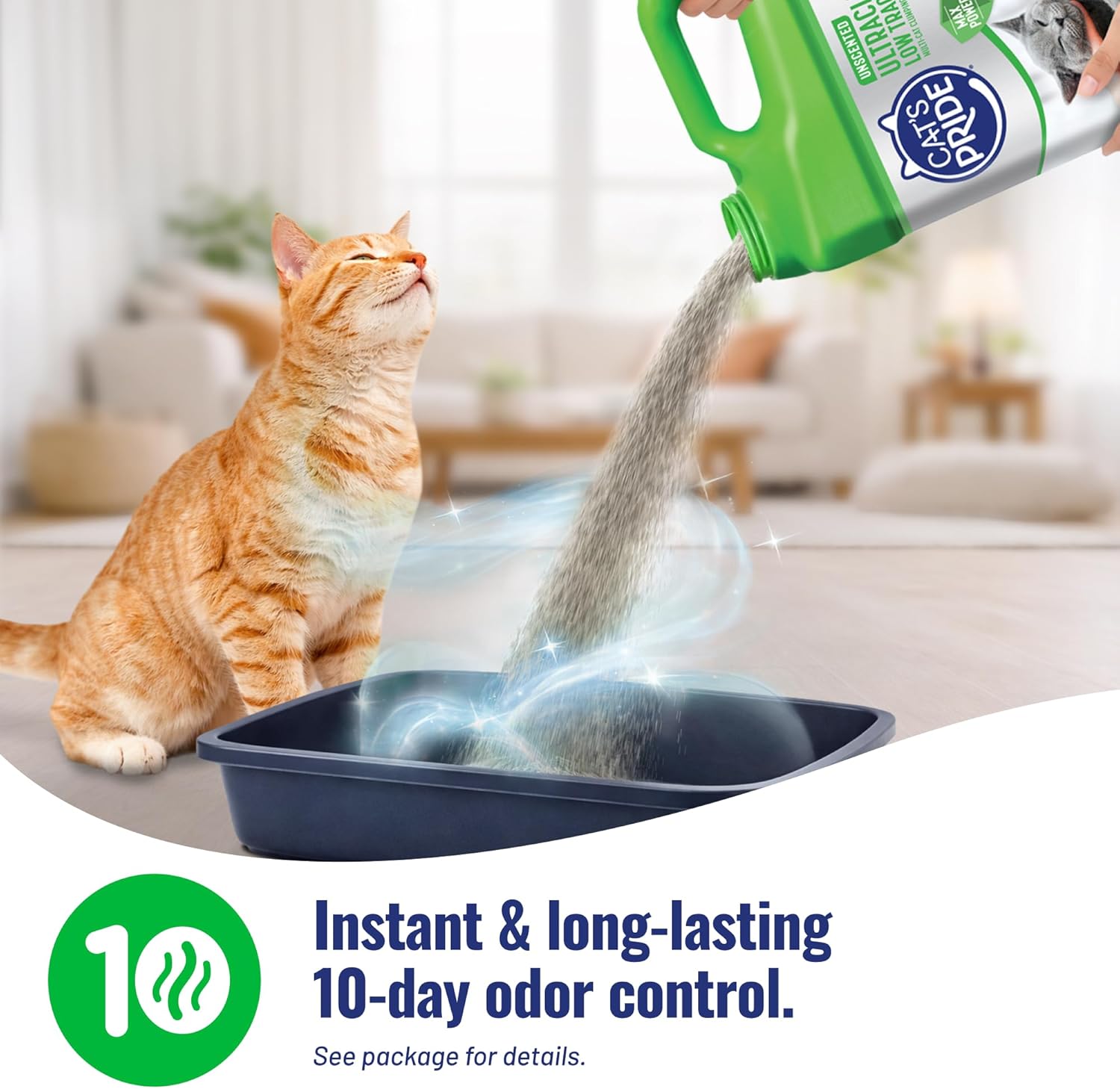 Cat's Pride Max Power: UltraClean Low Tracking Multi-Cat Clumping Litter - Keeps Paws & Home Clean - Up to 10 Days of Powerful Odor Control - 99% Dust Free - Unscented, 15 Pounds - Happypetzone.online - Image 5