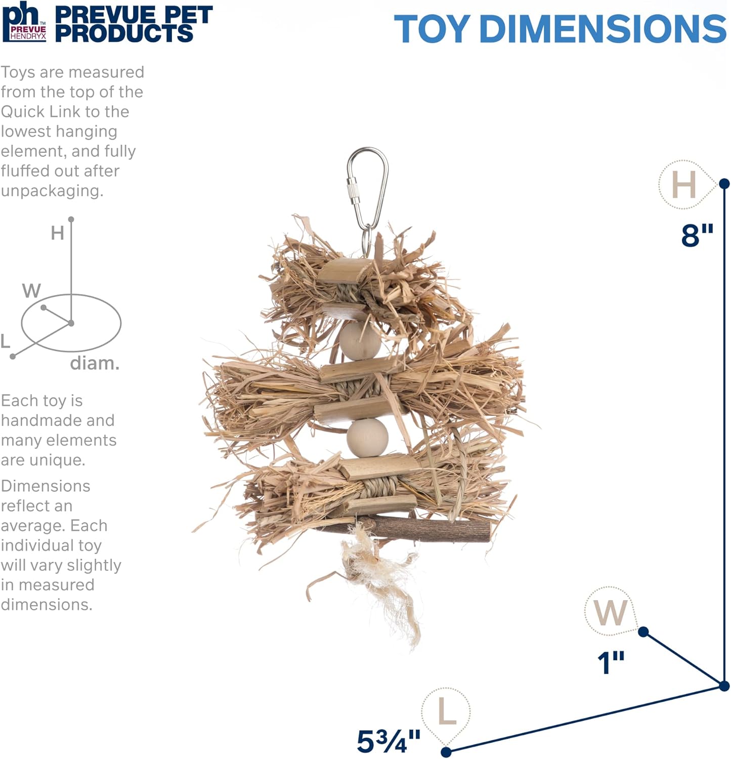 Pervue Pet Products Naturals Preen & Pacify Woodland Harvest Bird Toy 62549 - Happypetzone.online - Image 2