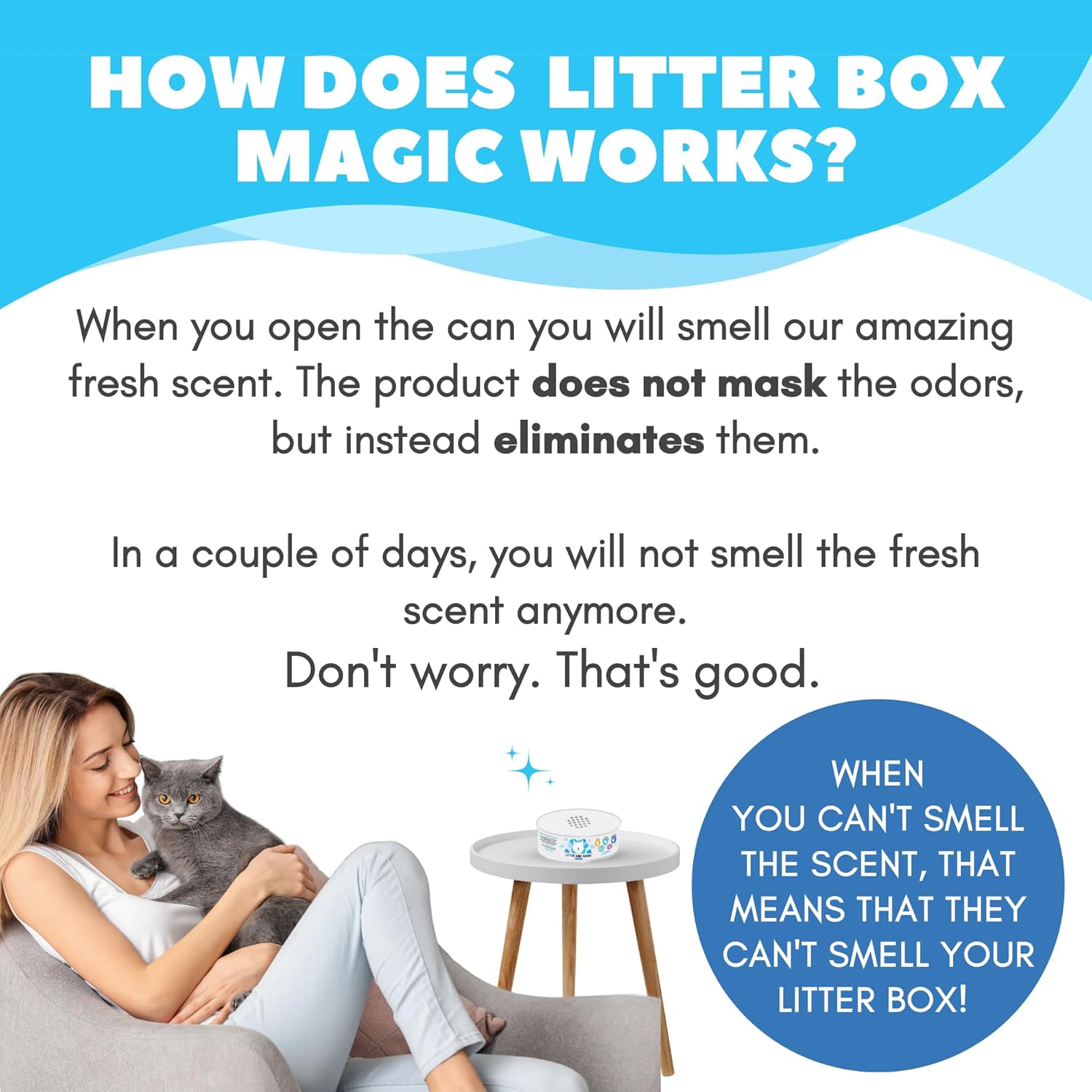 Litter Box Magic Cat Litter Deodorizer Jar (Fresh Scent, 16 Oz, Pack of 1) - Cat Litter Odor Absorber Gel In A Jar - Litter Box Pet Air Freshener - Litter Odor Eliminator to Freshen Air - Happypetzone.online - Image 5