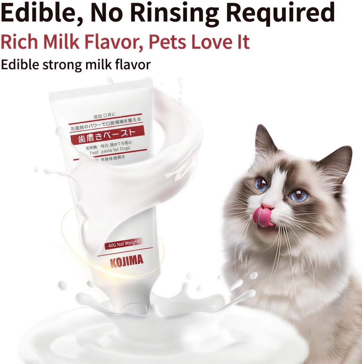 Cat Dental Care Kit – Tuna Flavor Toothpaste 1.35 oz with Toothbrush & Finger Brush | Gentle Formula, Fresh Breath & Plaque Control - Happypetzone.online - Image 7