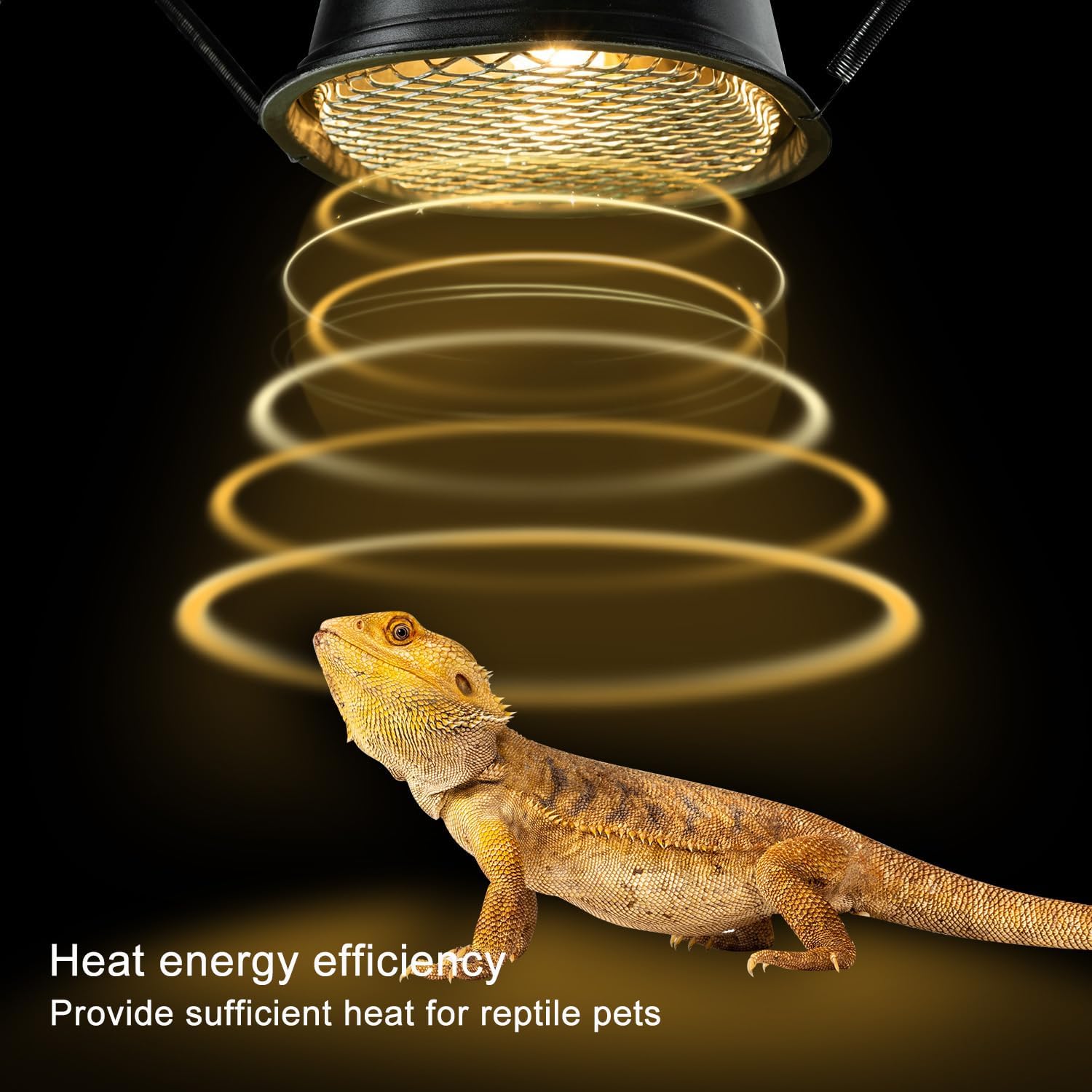 G9 Reptile Heat Lamp Bulb and Light Fixture with Safety Mesh, G9 Mini Heat Bulb 50W Warm White, UVA Reptile Heat Lamp and Basking Lampshade for Bearded Dragon Gecko Turtle Lizard Snake - Happypetzone.online - Image 4