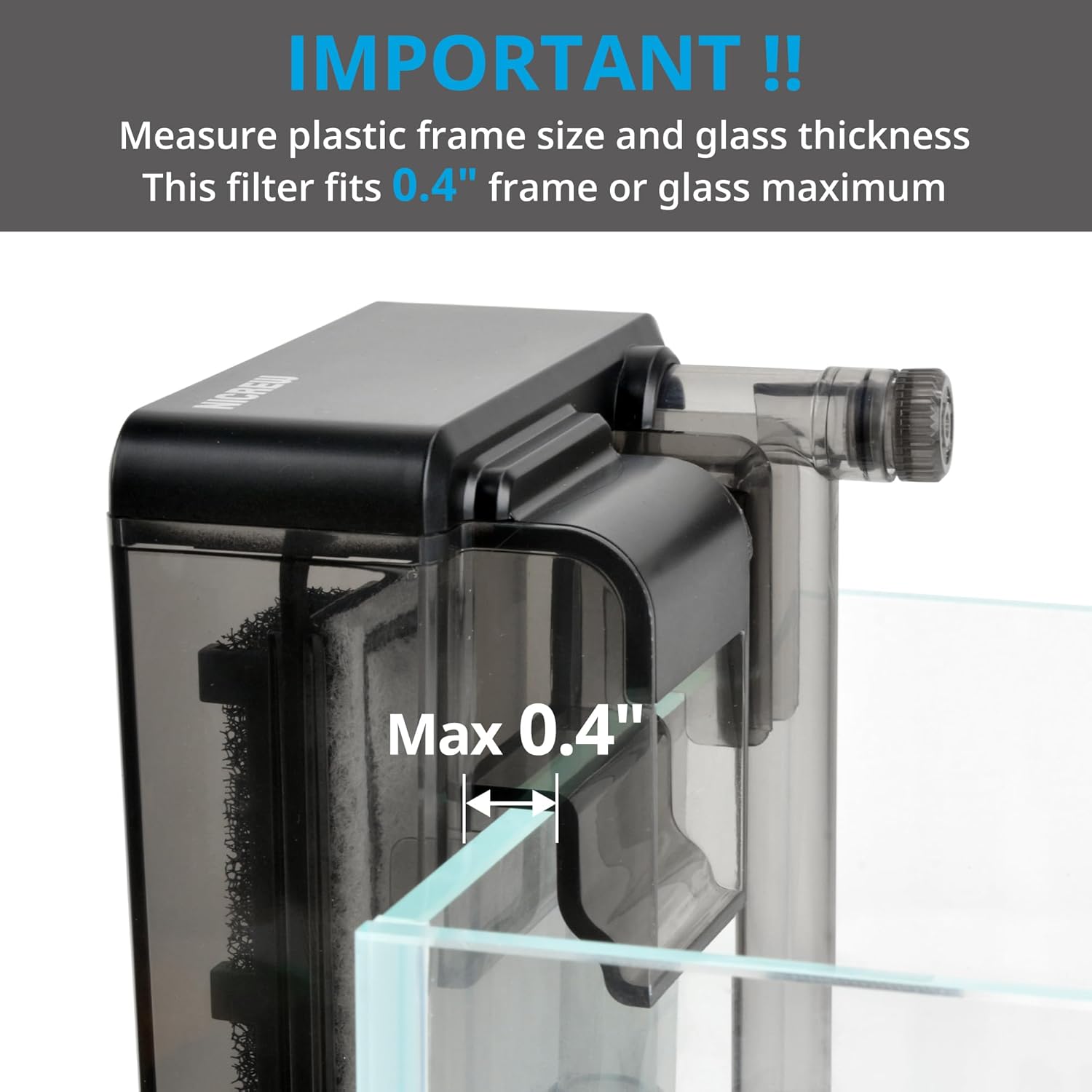 NICREW Slim Aquarium Filter, Quiet Fish Tank HOB Filters for up to 5 Gallon Aquariums, Adjustable Flow, 42 GPH, 3W - Happypetzone.online - Image 6