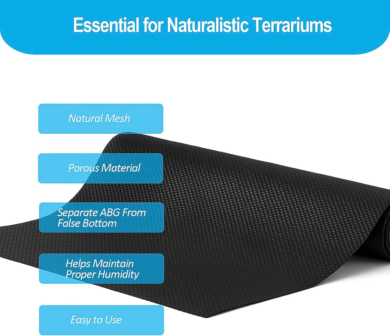 2Pcs 36"x18"Reptile Terrarium Substrate Barriers, Bioactive Terrarium Supplies, Reptile Tank Accessories for Geckos, Snakes, Lizards, Frogs, Tarantula, Newts, Salamanders, Skinks - Happypetzone.online - Image 4