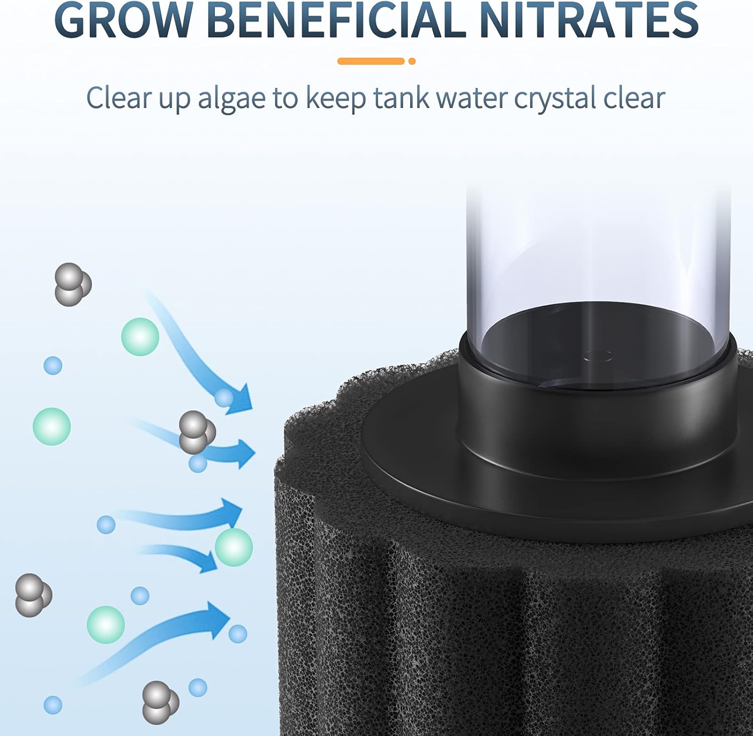 Pawfly Aquarium Sponge Filter, Mini Sponge Filter Kit with Airline Tubing and Control Valve for Small Fish Tank up to 3 Gallon - Happypetzone.online - Image 2