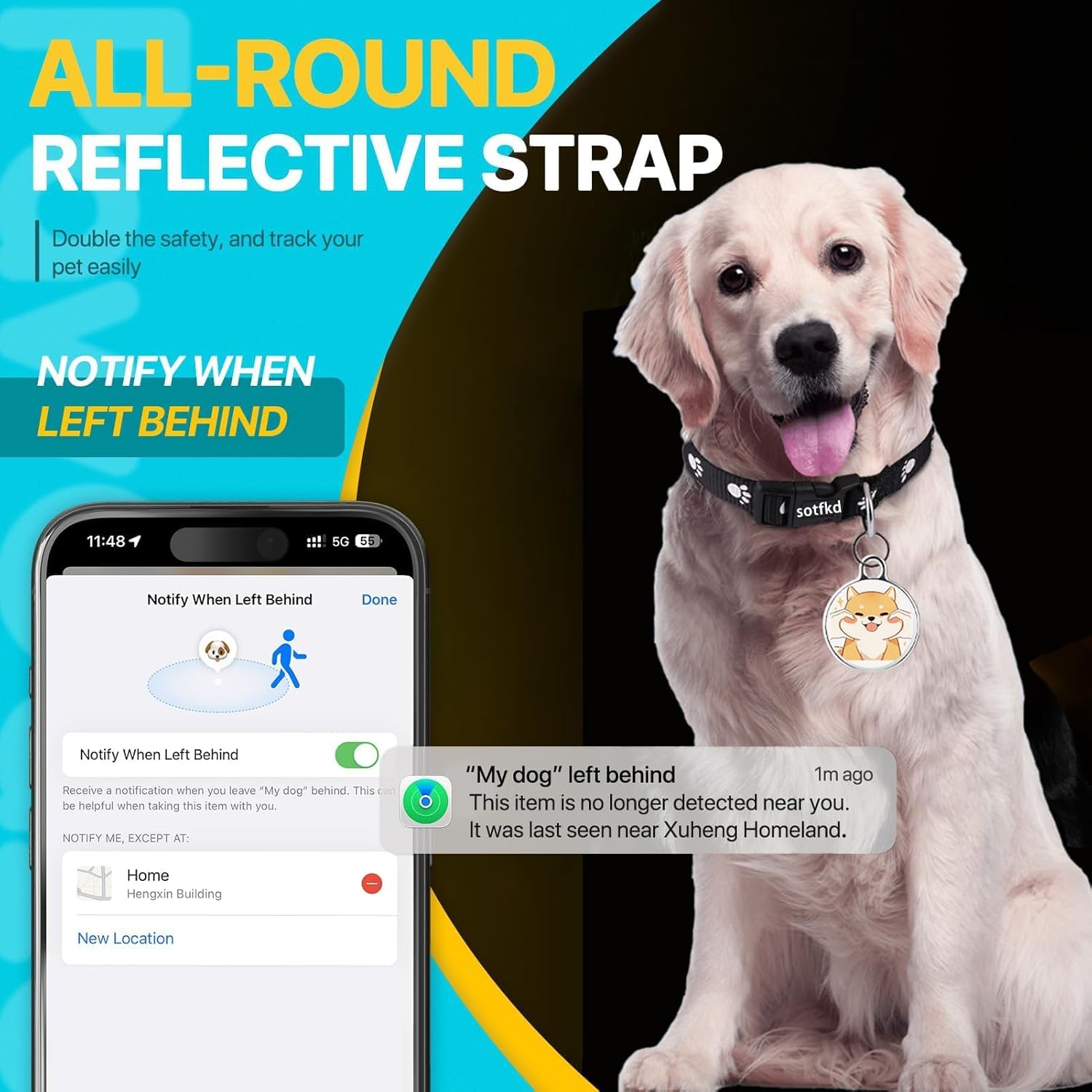 Cat Tracker Collar-Cat GPS Tracker-GPS Tracker for Cats| Dual-System Tracker | Android and iOS Universal | No Monthly Fee | Waterproof | Works with Any Collar - Happypetzone.online - Image 3
