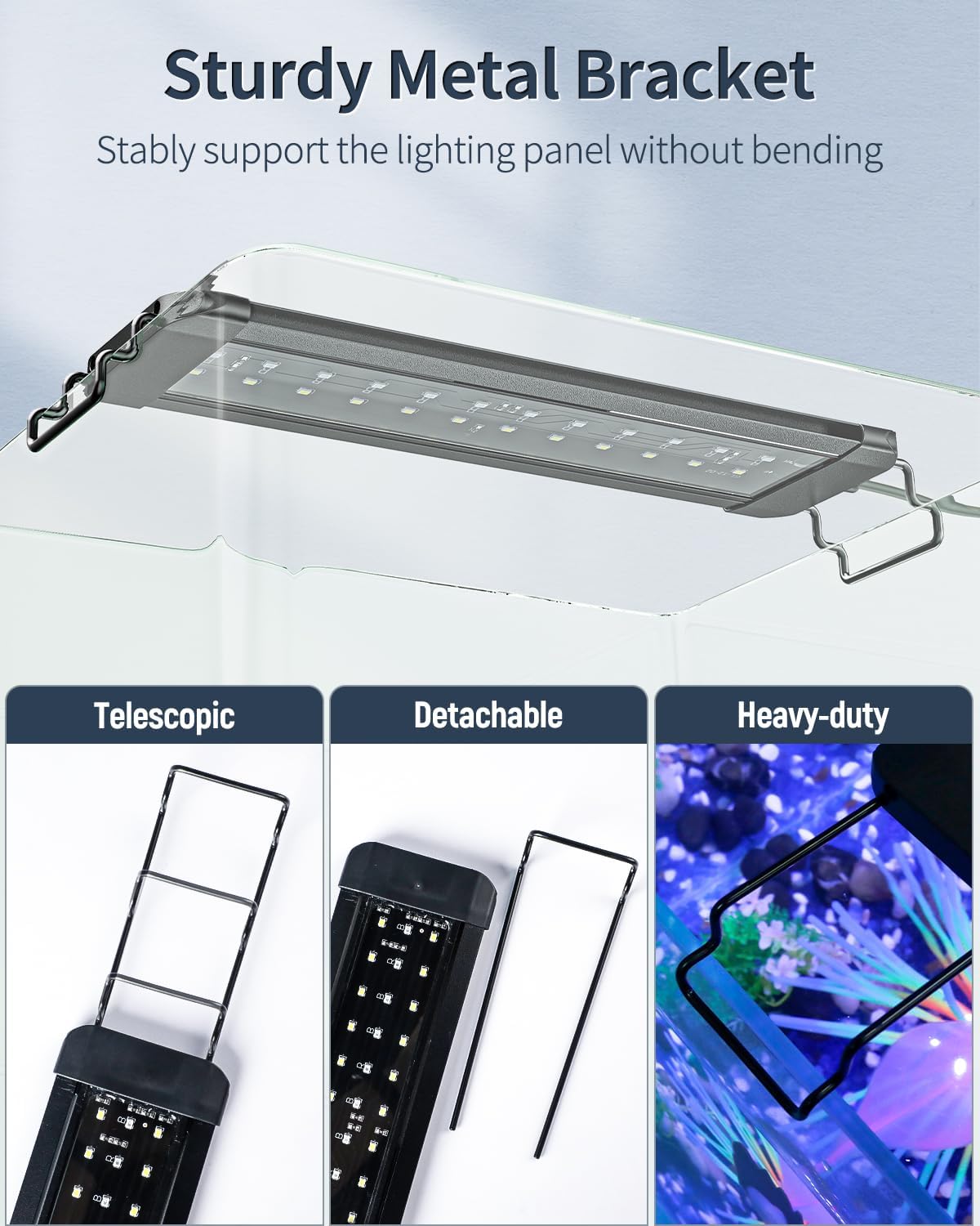 Pawfly 11W Aquarium LED Light for 12 to 18 Inch Fish Tanks Extendable Fish Tank Light with Full Spectrum Brilliant White Blue Red Lights with Daytime & Night Modes and Adjustable Brightness - Happypetzone.online - Image 7