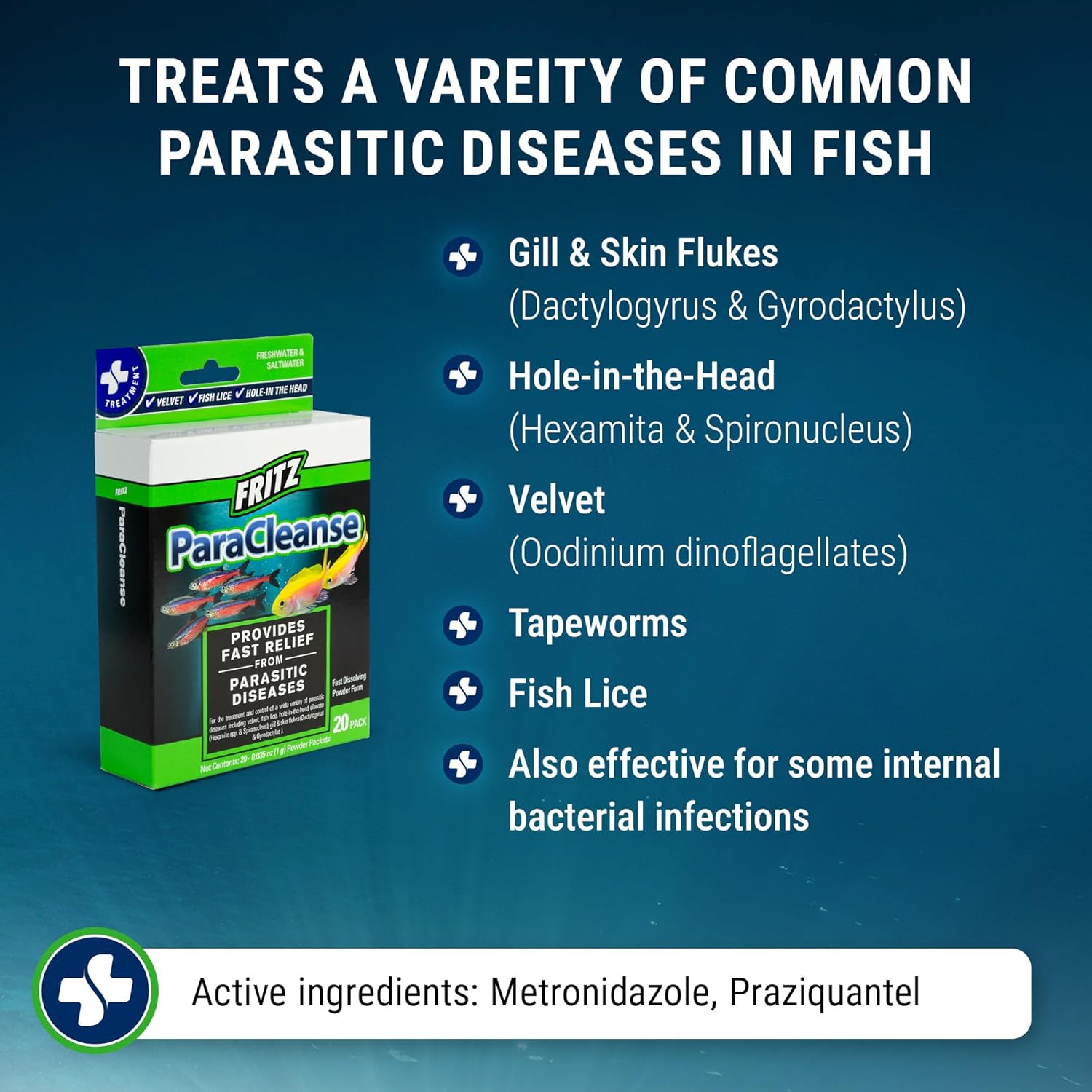 Fritz Aquatics ParaCleanse Provides Fast Relief from Parasitic Diseases (20-Count) - Happypetzone.online - Image 3