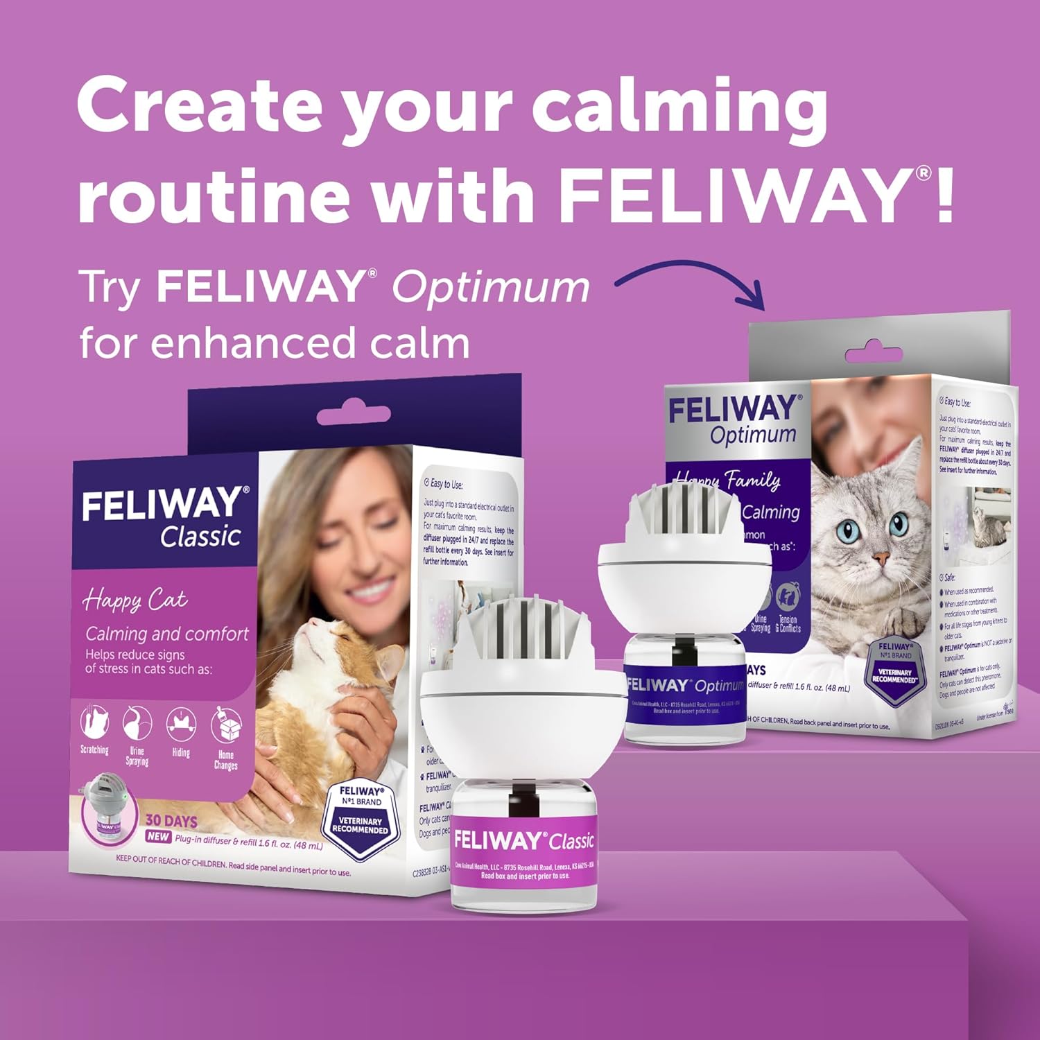 FELIWAY Classic 30 Day Cat Calming Plug In Pheromone Diffuser Starter Kit, 48ml - Helps Reduce Common Signs of Stress in Cats & Kittens, Enhanced Calming - Happypetzone.online - Image 9