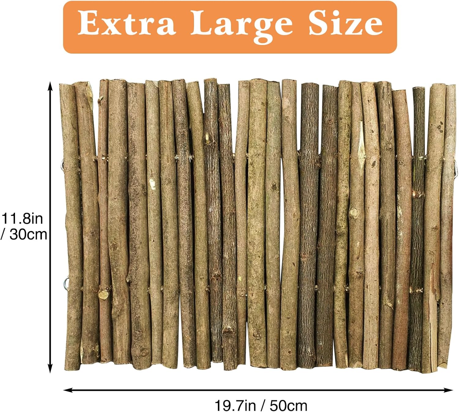 Hamiledyi Extra Large Wooden Reptile Hideout Bearded Dragon Bendy Bridge Climbing Ladder Hiding Hut Reptiles Hide Cave Habitat Decor for Lizards Gecko Spiders Snakes Tortoise(XL:20" x 11.8") - Happypetzone.online - Image 3