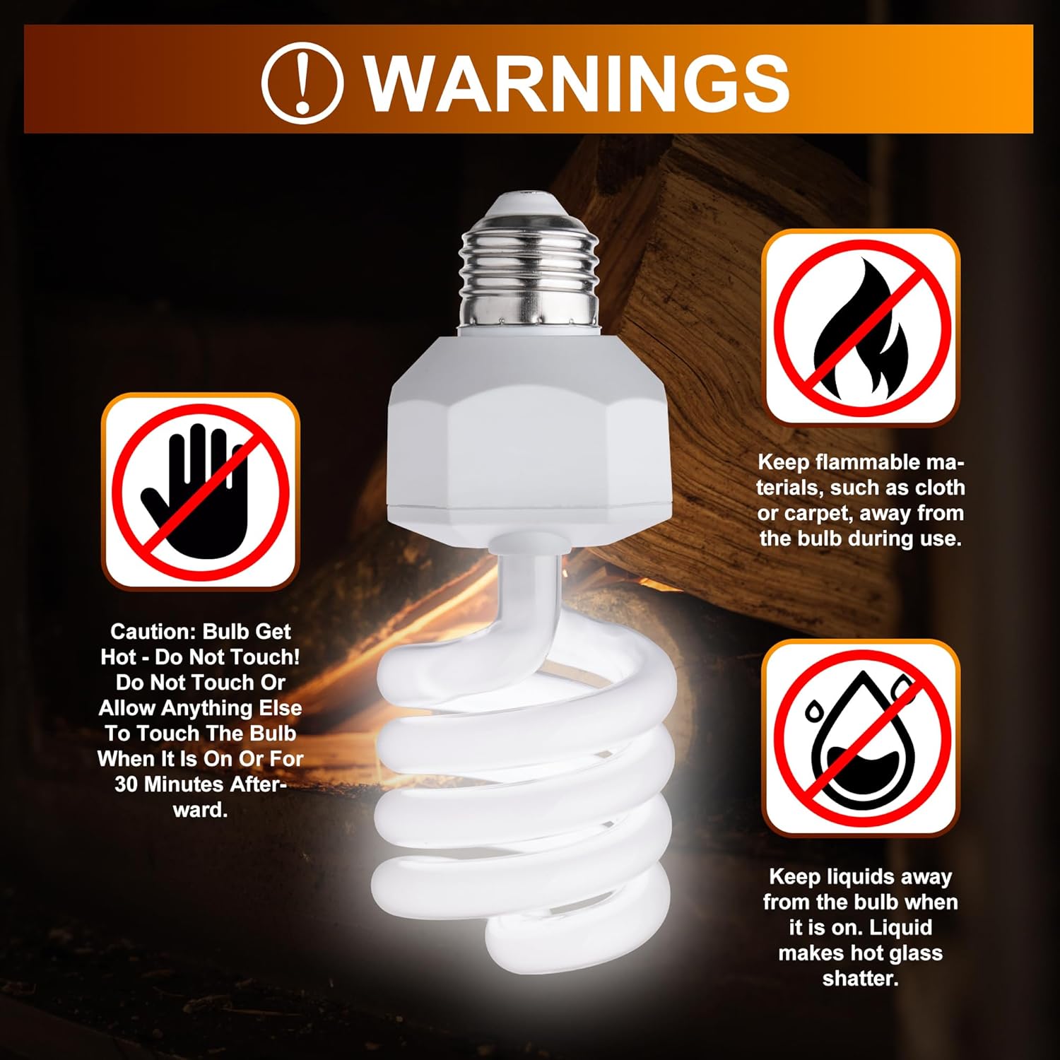 UVB Reptile Light Bulb 10.0, 23W UV Spiral Compact Florescent Terrarium Lamp Ideal for Desert Reptiles Bearded Dragons Lizard Tortoise Iguanas Chameleons Snake - 2 Pack - Happypetzone.online - Image 6