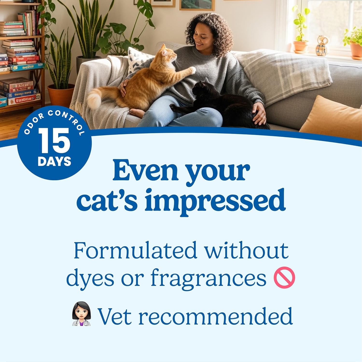 Fresh Step Advanced Simply Unscented Multi Cat Clumping Cat Litter, Low Dust, Odor Control with Activated Charcoal Tech, Compatible in Automatic Litter Boxes, 18.5 lb. - Happypetzone.online - Image 3