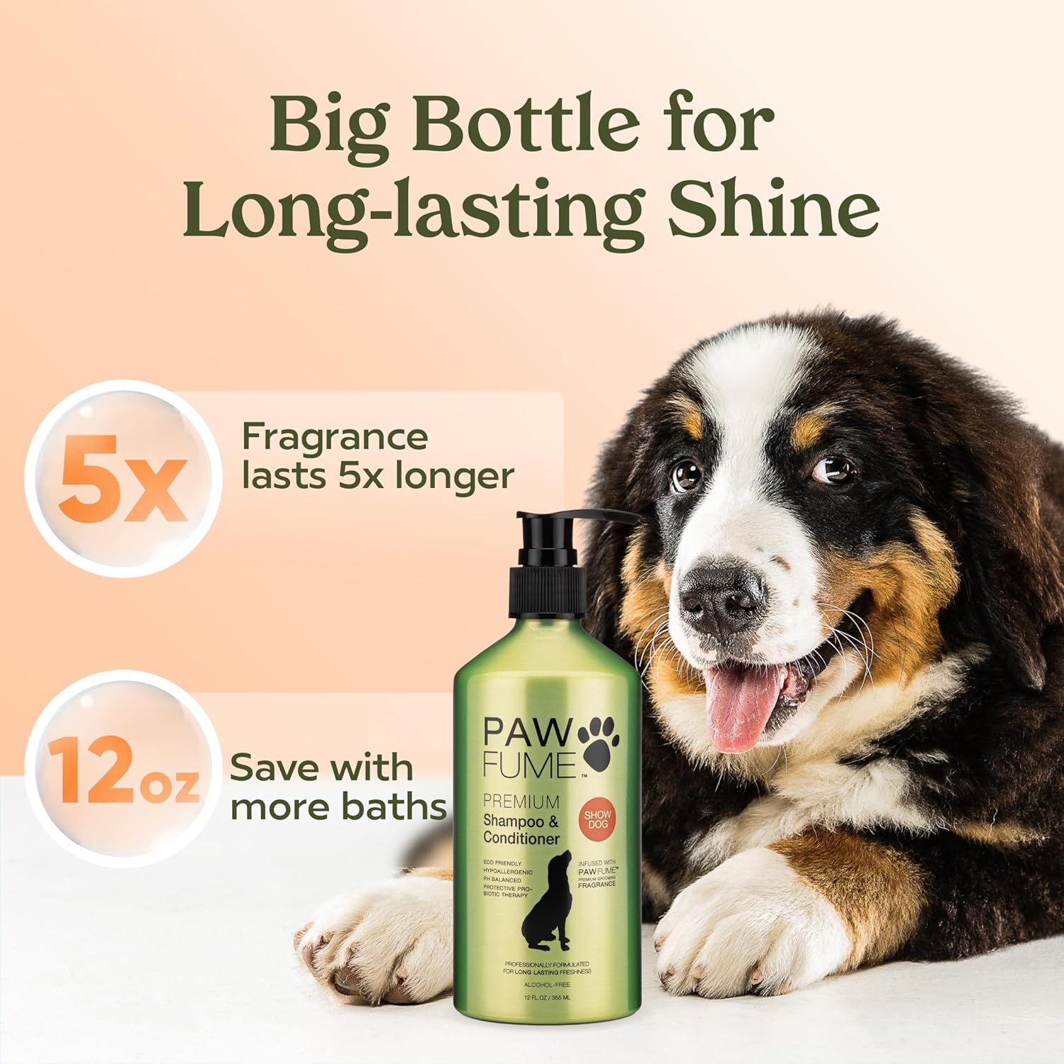PAWFUME Deshedding Dog Shampoo and Conditioner, Show Dog, 1-Pack – Nourish & Detangle for Silky Soft Coat – Probiotic, Deep-Cleaning, pH-Balanced Formula – Salon-Quality Shampoo for Dogs - Happypetzone.online - Image 8
