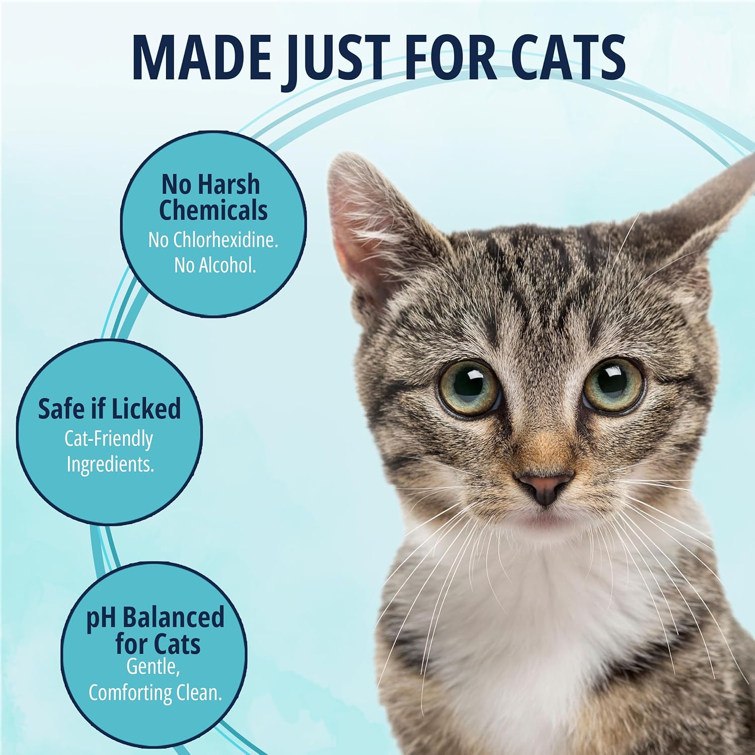 NOVEHA 150 PCs Cat Ear Wipes that Gently Clean & Soothe Sensitive Cat Ears; Soft Ear Cleaner for Removing Wax, Dirt & Odor; Alcohol-Free Ear Care with pH Balanced Formula; Unscented Grooming Care - Happypetzone.online - Image 2