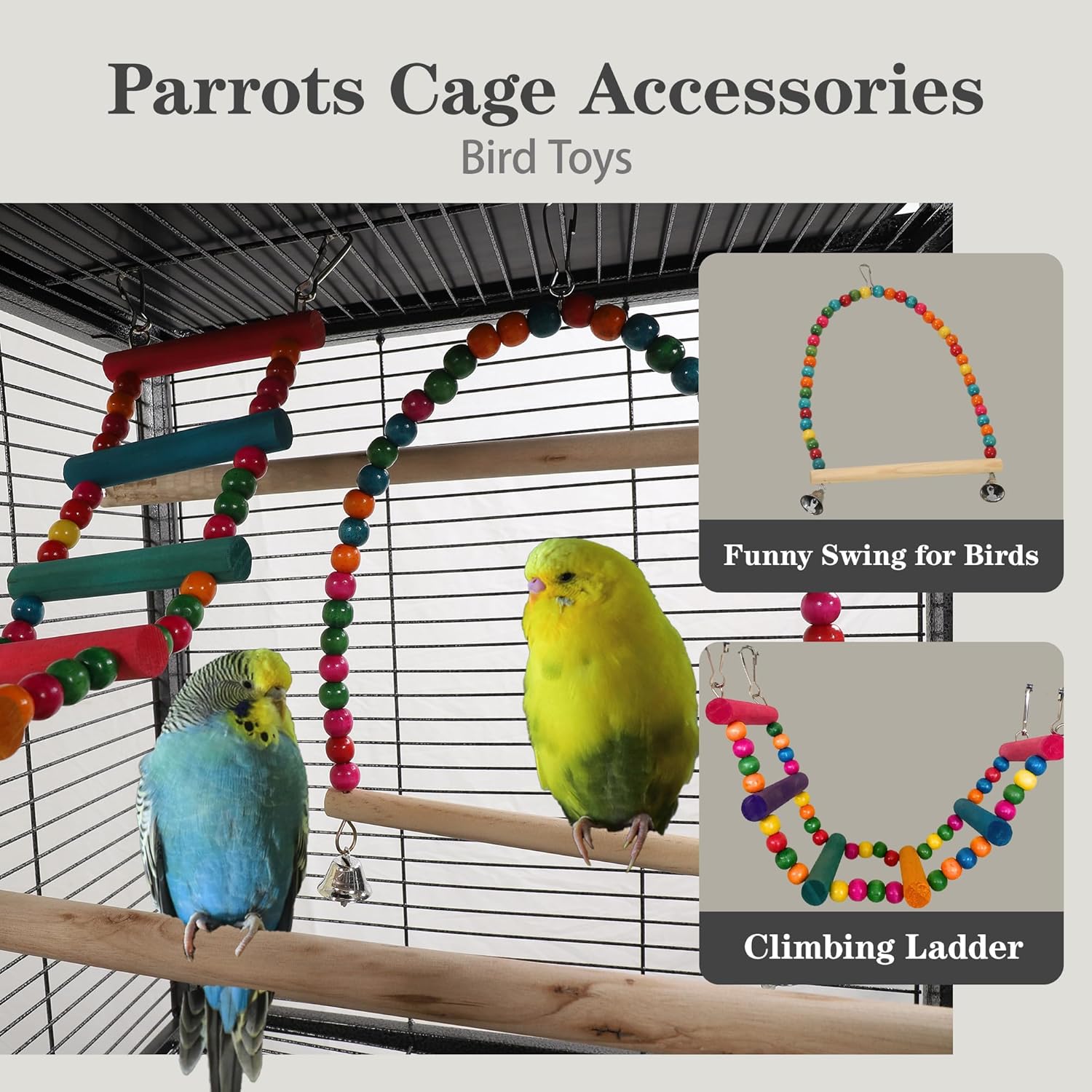 51" Small Bird Cage with Stand,Parakeet Cage, Parrot cage with Parakeet Toys, Bird Cage Accessories for Lovebirds Cockatiel Conure Finch Canary Budgie - Happypetzone.online - Image 6