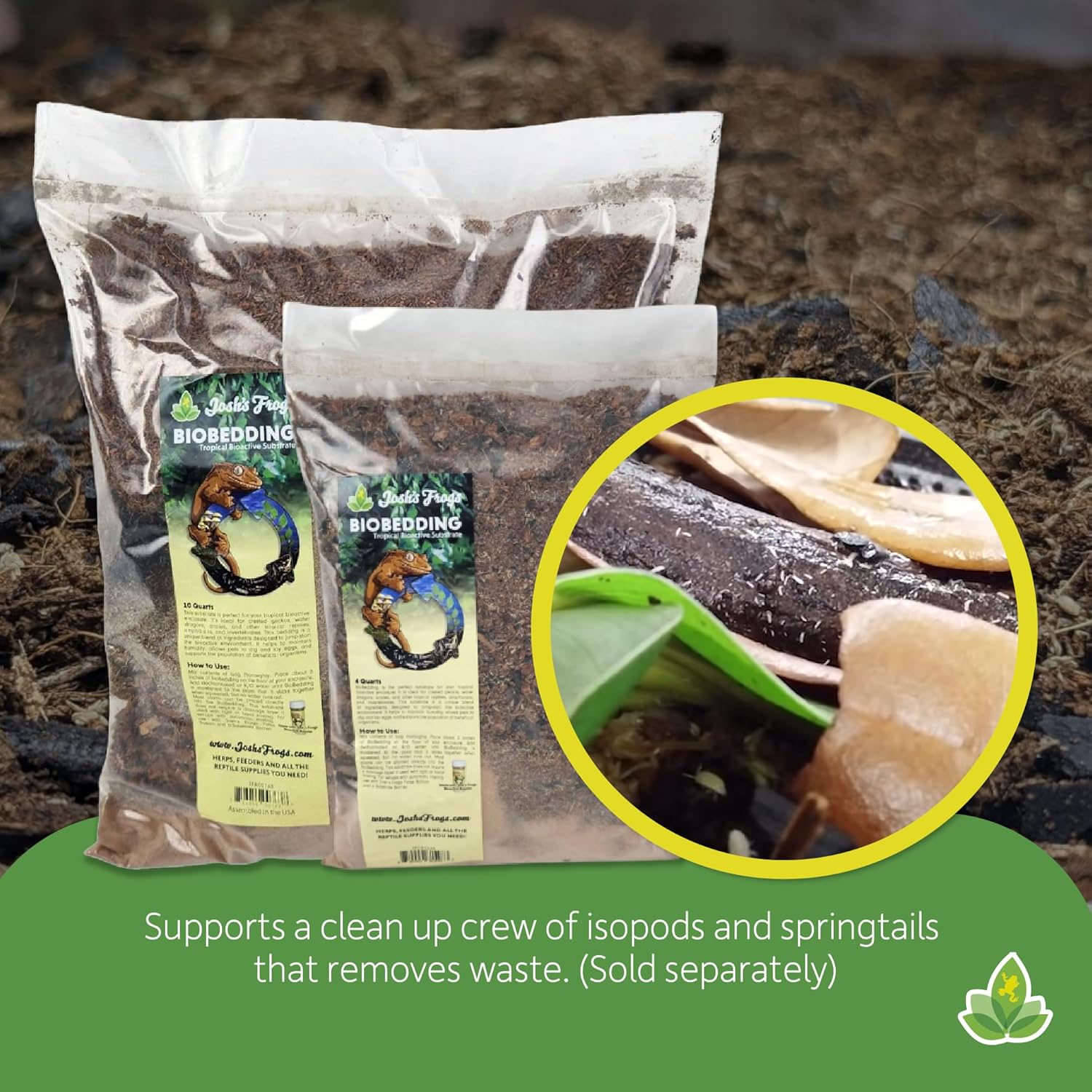 Josh's Frogs BioBedding Tropical Bioactive Substrate (10 quarts) - Happypetzone.online - Image 5