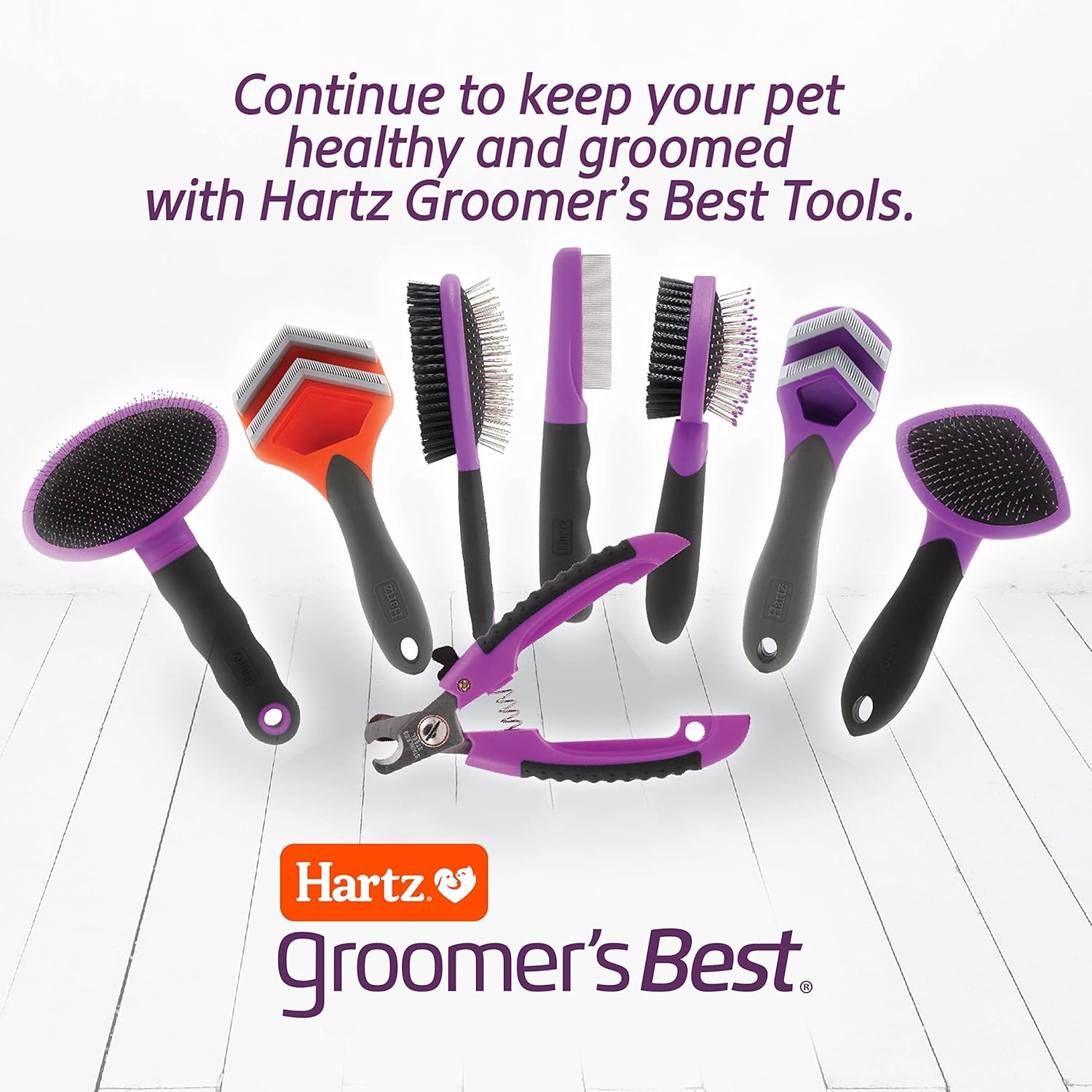 Hartz Groomer's Best Small Slicker Brush for Cats and Small Dogs, Black/Violet, 1 Count - Happypetzone.online - Image 8