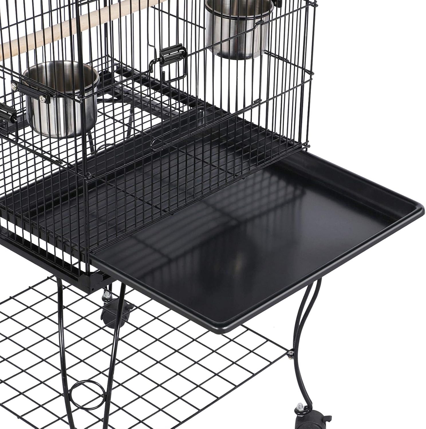 Yaheetech Budgie Cage 55-inch Rolling Standing Triple Roof Medium Parrot Cage Pet Bird Cage with Detachable Stand for Cockatiels Sun Parakeets Green-cheeked Conures Macaw - Happypetzone.online - Image 9