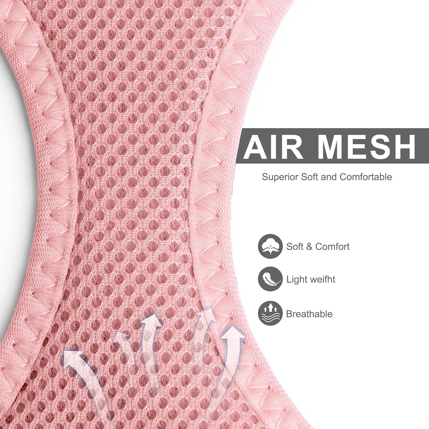 Fida Cat Harness and Leash Set for Walking Kitten and Puppy, Escape Proof Kitten Harness with Breathable Lightweight Soft Mesh, Adjustable Reflective Step-in Design. (XXXS, Pink) - Happypetzone.online - Image 3