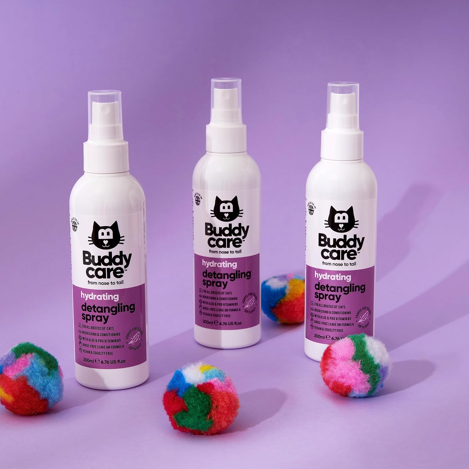 Buddycare Detangling Spray for Cats - Effective Cat Matted Fur Remover and Detangle Spray to Promote a Healthy Coat, Easily Removes Matted Hair for a Smooth and Shiny Coat - Happypetzone.online - Image 3