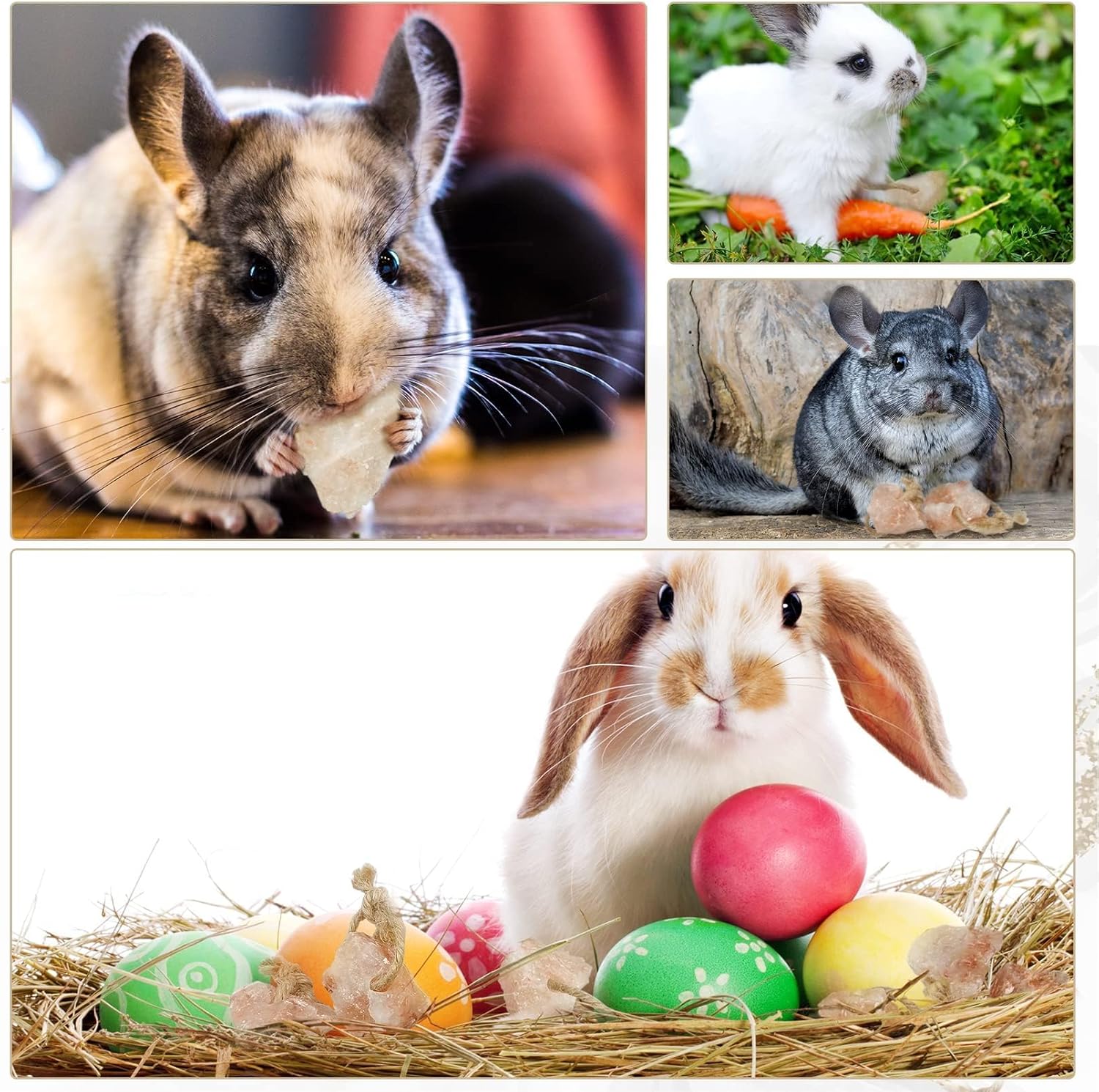 Hamiledyi 8 PCS Rabbit Salt Lick Block Natural Small Animal Himalayan Salt Lick Chew Toys with Hanging Rope Rat Mineral Block Chew Treat Supplies for Bunny Guinea Pig Chinchilla Ferret Hamster - Happypetzone.online - Image 8