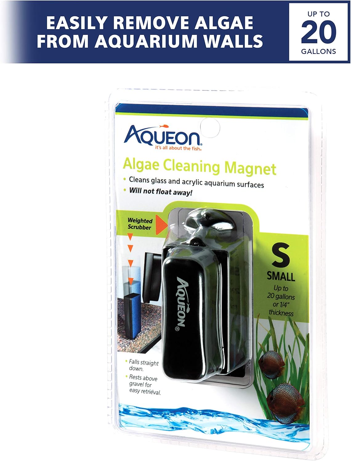 Aqueon Aquarium Algae Scraper, Fish Tank Cleaning Magnets for Glass/Acrylic, Small, Black - Happypetzone.online - Image 2