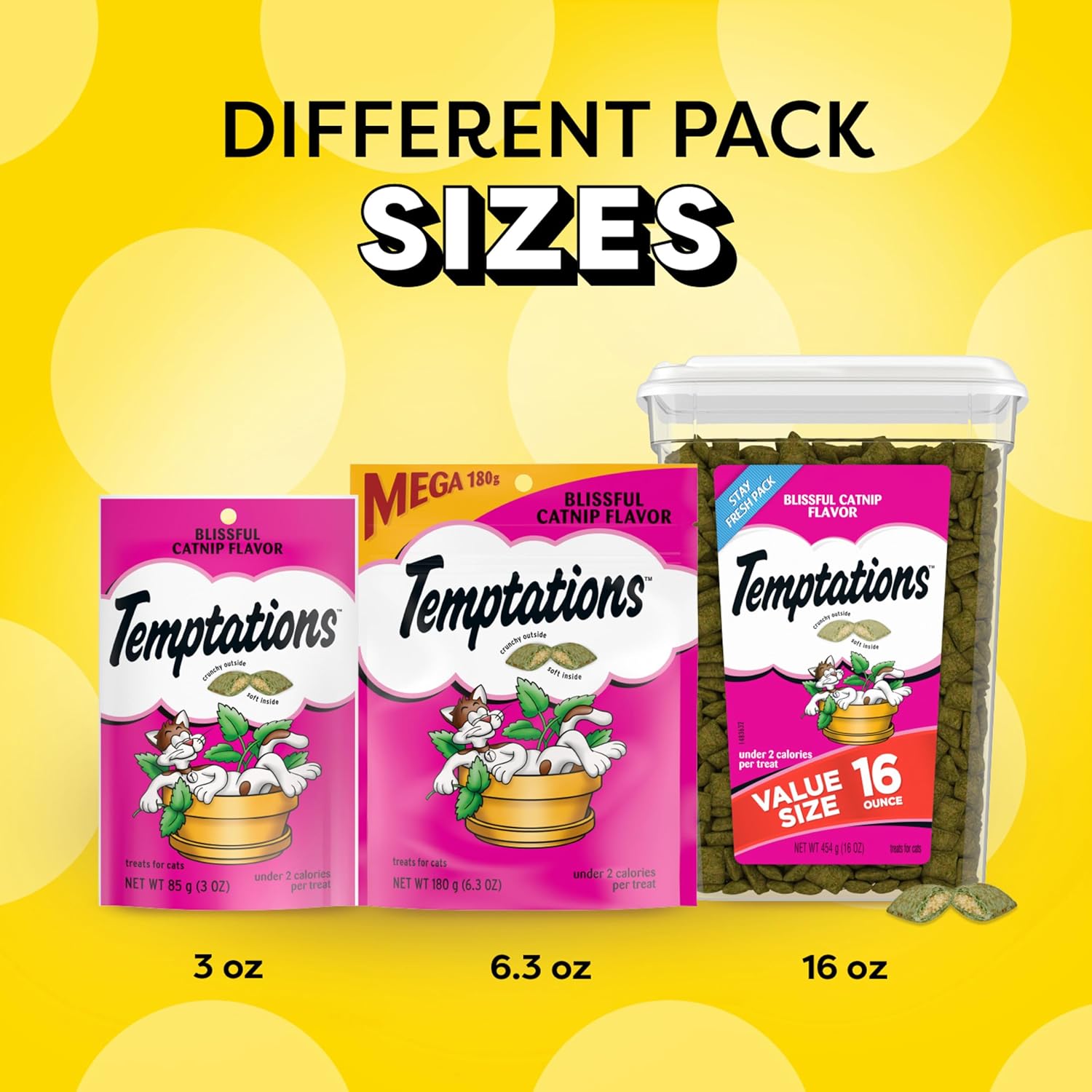 Temptations Cat Treats, Classic Crunchy and Soft Cat Treats, Blissful Catnip Flavor, Catnip Treats, 16 oz. Tub - Happypetzone.online - Image 12