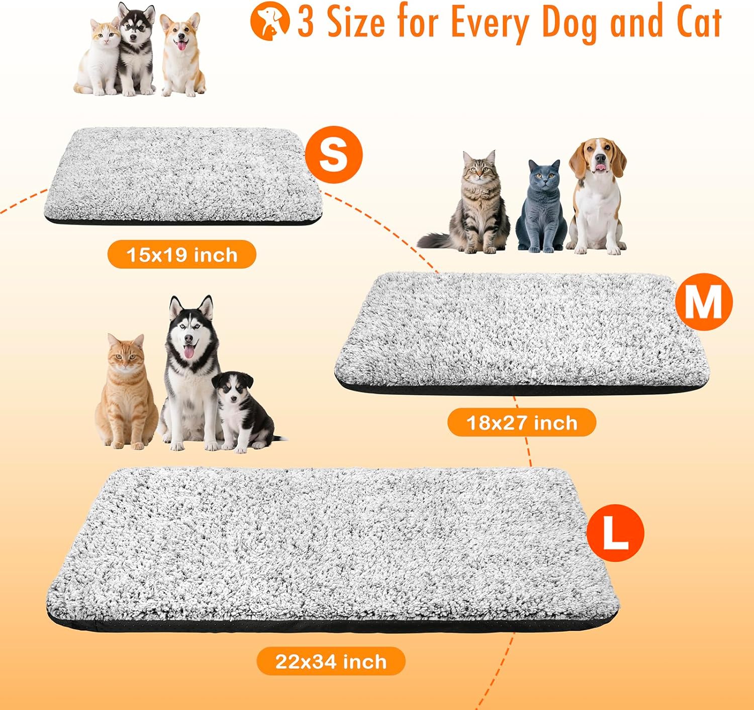 WanpeeGoo Self Warming Cat Bed, Heated Cat Bed, 2.0 Upgraded Thermal Foil Heating Pad, Plush Self-Heating Pet Mat for Crate, Floor, with Removable Washable Cover, Non-Slip, 15"x19" - Happypetzone.online - Image 7