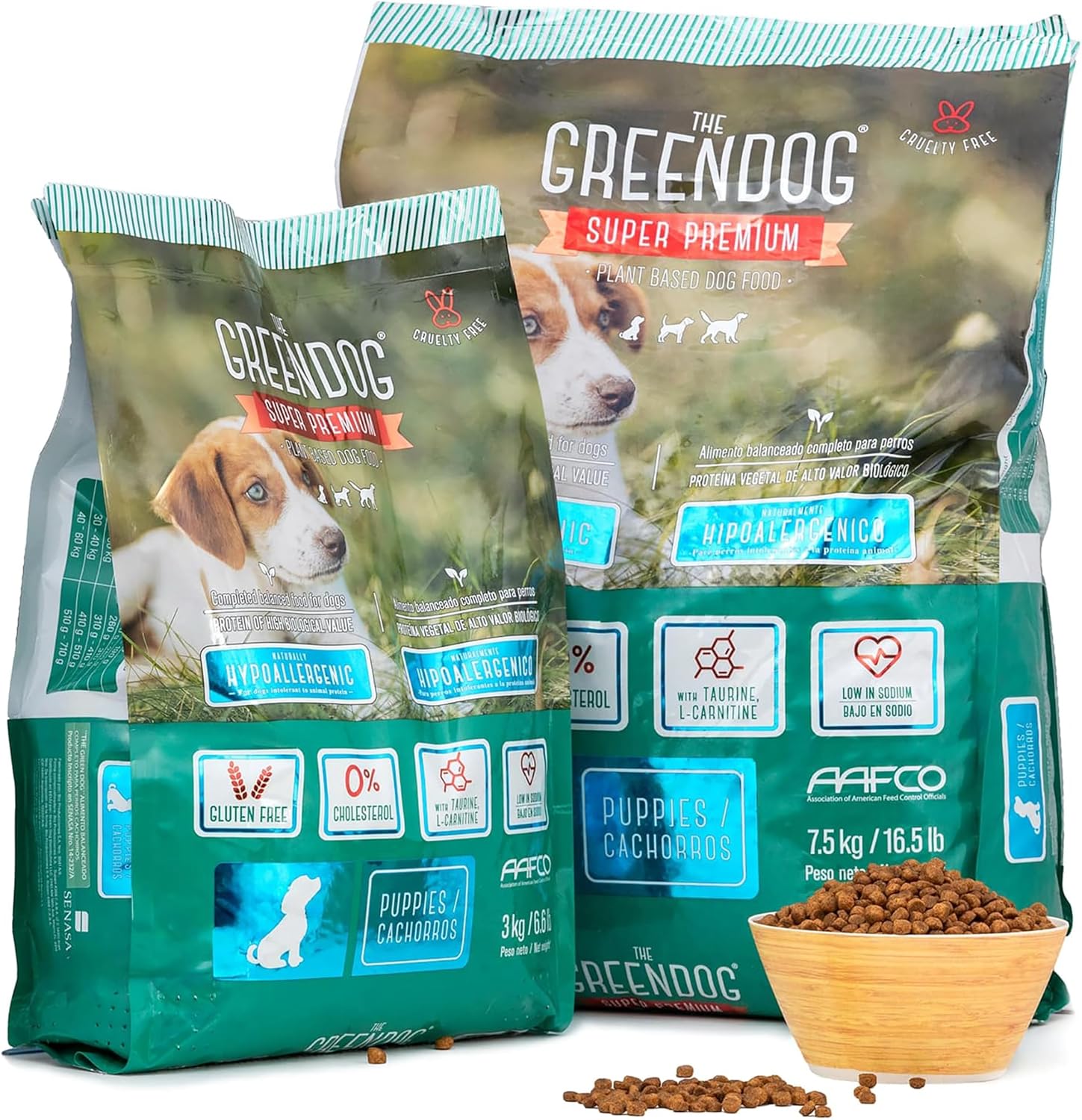 The Green Dog: Super Premium - Puppies - 6.6 Lb Bag Dog Food - Plant Based Protein, Vegan Dry Pet Kibble, Gluten Free, Complete Nutrition - Happypetzone.online - Image 8