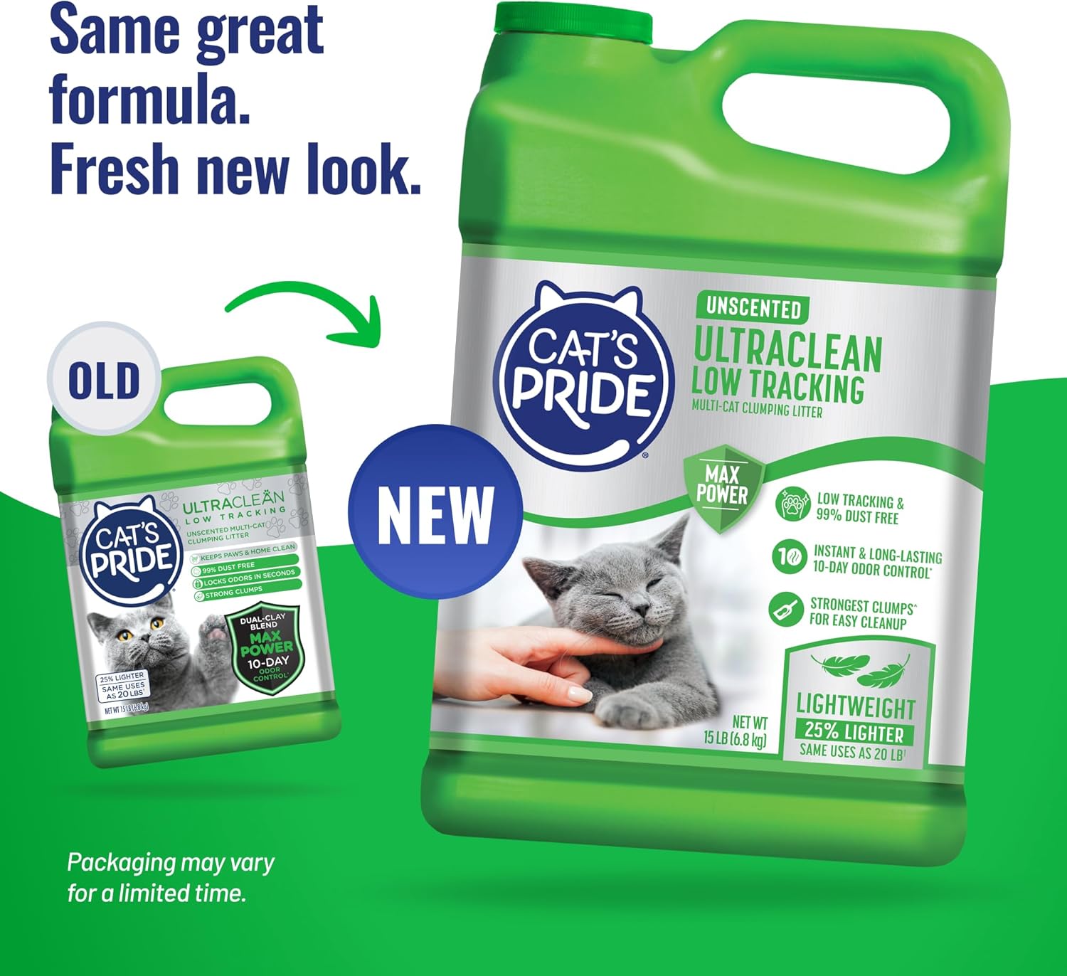 Cat's Pride Max Power: UltraClean Low Tracking Multi-Cat Clumping Litter - Keeps Paws & Home Clean - Up to 10 Days of Powerful Odor Control - 99% Dust Free - Unscented, 15 Pounds - Happypetzone.online - Image 2