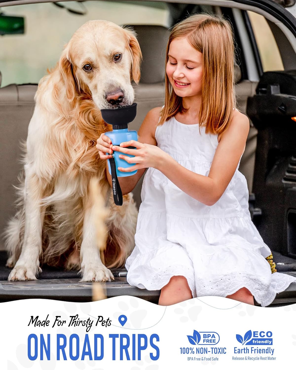 lesotc Dog Water Bottle, Portable Water Dispenser with Bowl, Leak Proof Pet Travel Squeeze Bottle, Puppy Essentials Dog Stuff Accessories for Outdoor Walking, Hiking, Camping - Happypetzone.online - Image 7