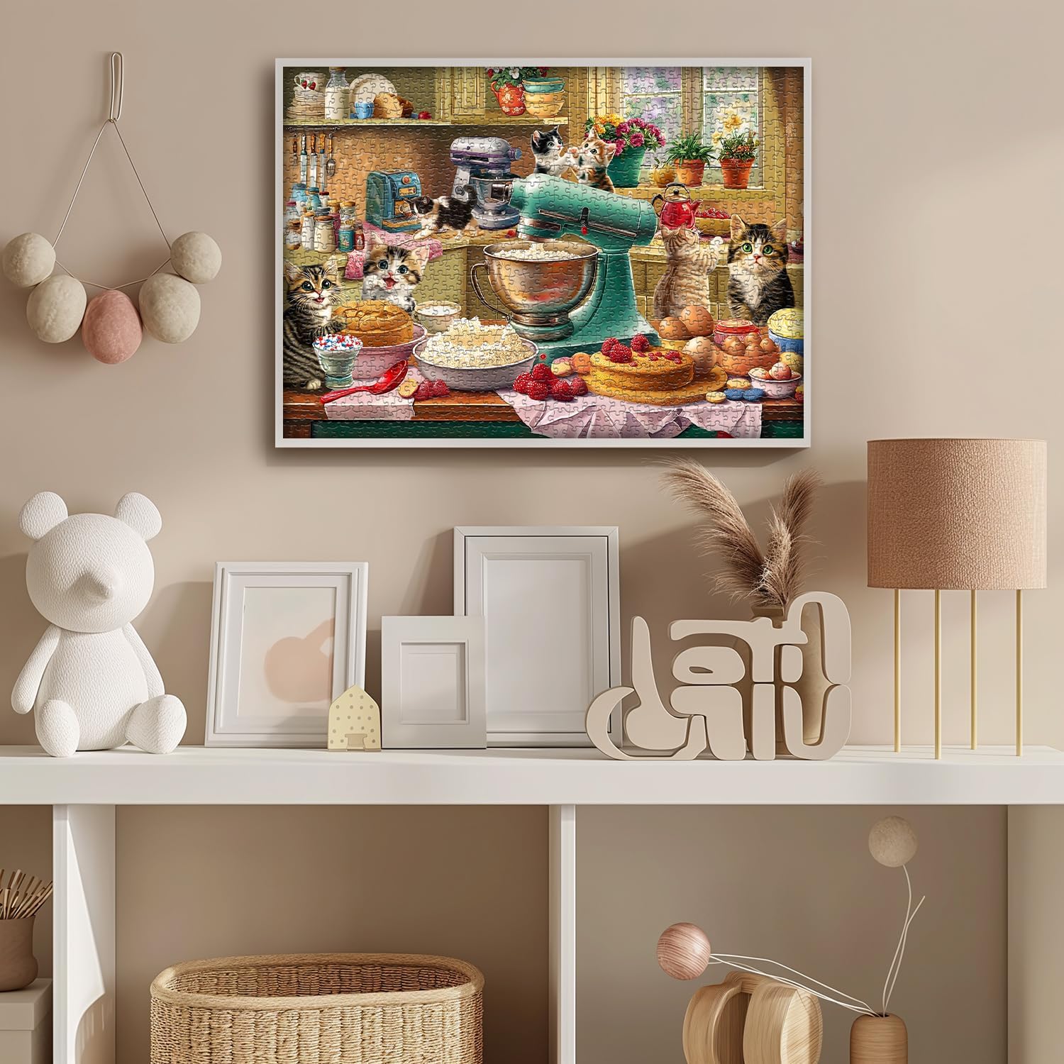 Cat Puzzles for Adults 1000 Pieces, Funny Puzzles Kittens, Food Cake Cat in Kitchen Puzzle, Animal Kitty Jigsaw Puzzle Challenge - Happypetzone.online - Image 7