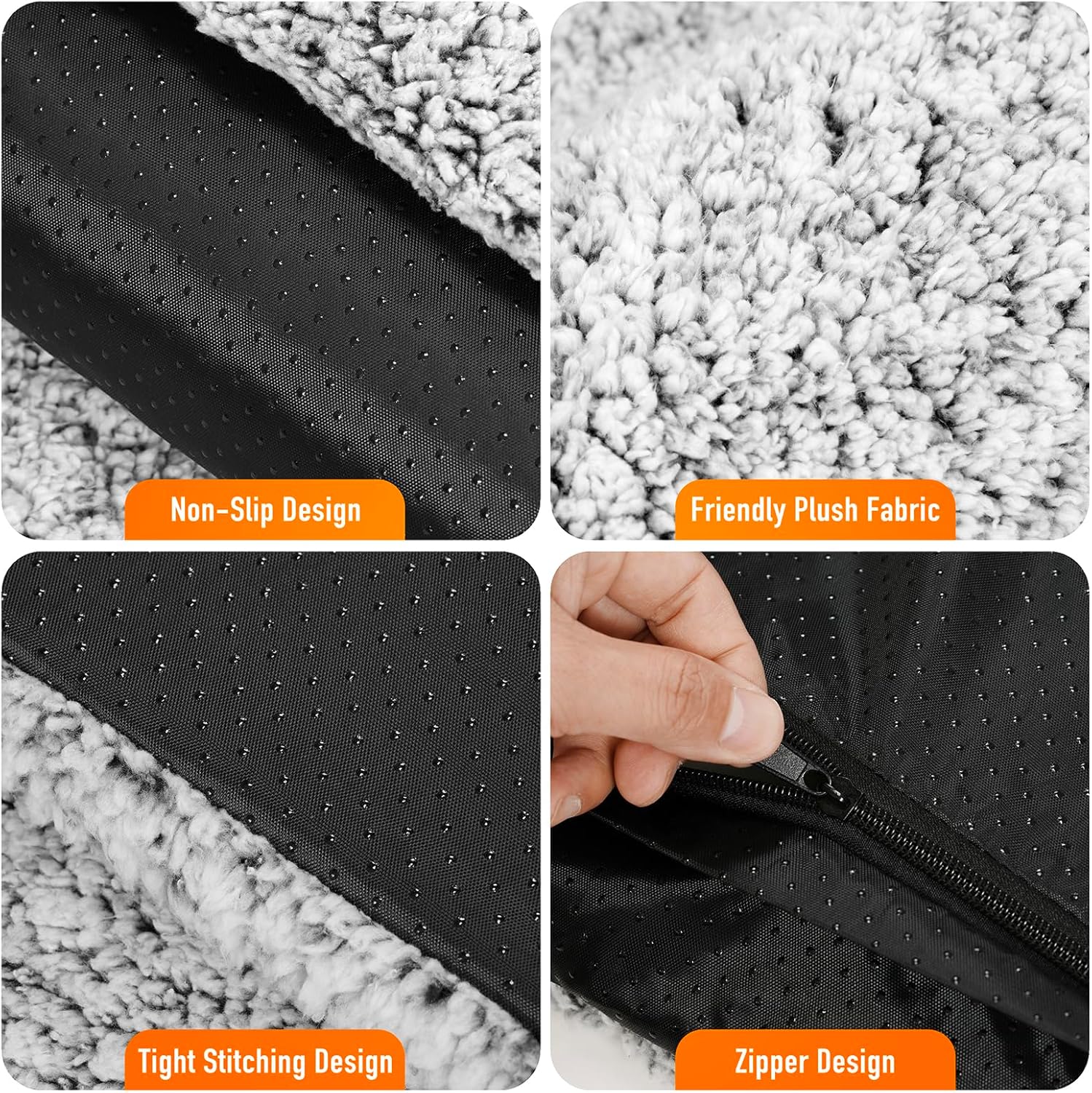 WanpeeGoo Self Warming Cat Bed, Heated Cat Bed, 2.0 Upgraded Thermal Foil Heating Pad, Plush Self-Heating Pet Mat for Crate, Floor, with Removable Washable Cover, Non-Slip, 15"x19" - Happypetzone.online - Image 4
