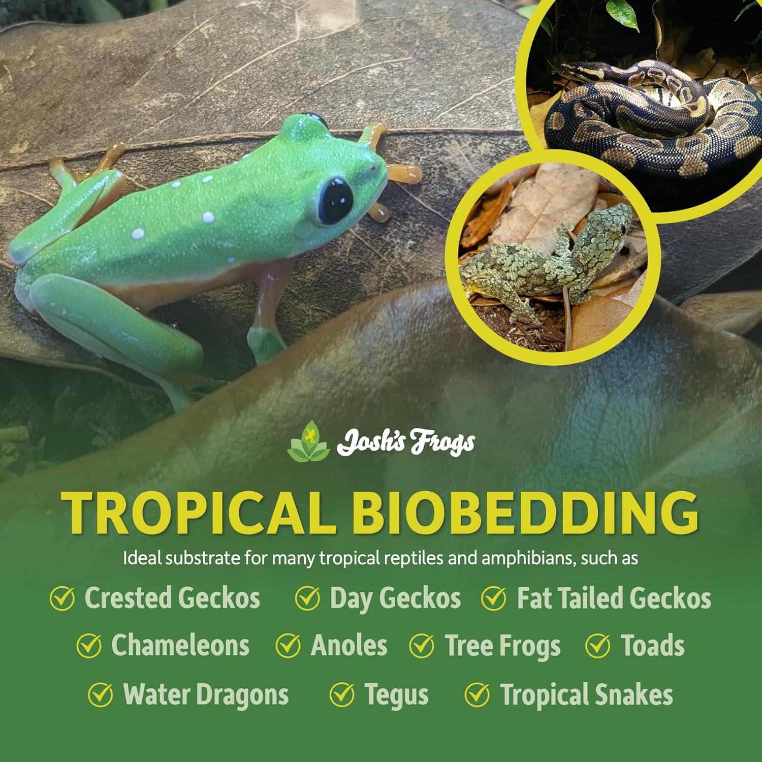 Josh's Frogs BioBedding Tropical Bioactive Substrate (10 quarts) - Happypetzone.online - Image 2