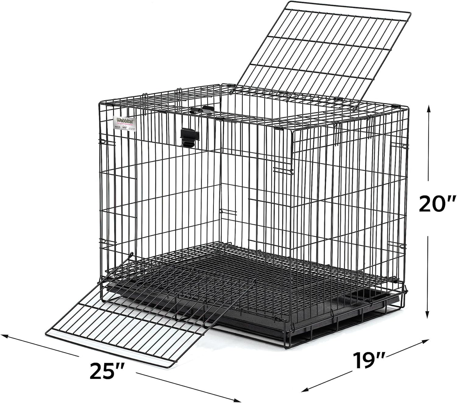 MidWest Homes for Pets Small Wabbitat Rabbit Cage, Grid Mesh Floor, Removable Tray, Top & Front Door Access, Rust Resistant Finish, No Tools Required - Happypetzone.online - Image 2