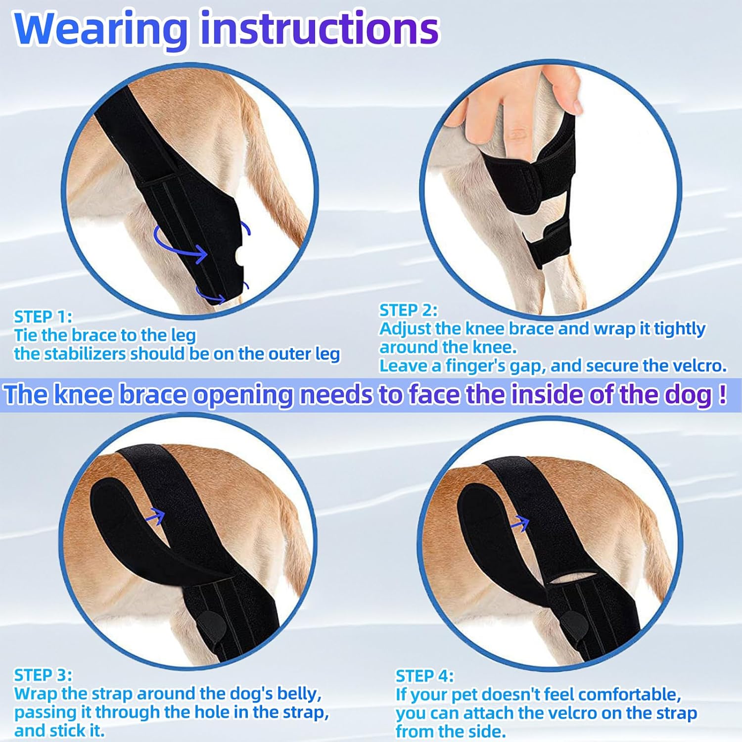 XS Dog Leg Braces for Back Leg for Support with Cruciate Ligament Injury-Better Recovery with Dog Knee Brace for Torn Acl Hind Leg-Adjustable Hip Dysplasia Dog Acl Brace Hind Leg Rear - Happypetzone.online - Image 4