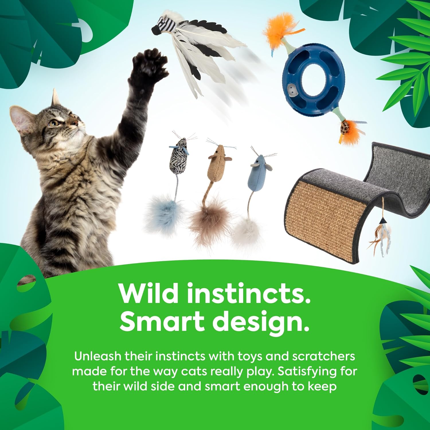 SmartyKat Hidden Hijinks Toy for Indoor Cats & Kittens, Electronic Interactive Motion Toy, Featuring Teaser Wand, Plus Replaceable Batteries Included - Happypetzone.online - Image 7